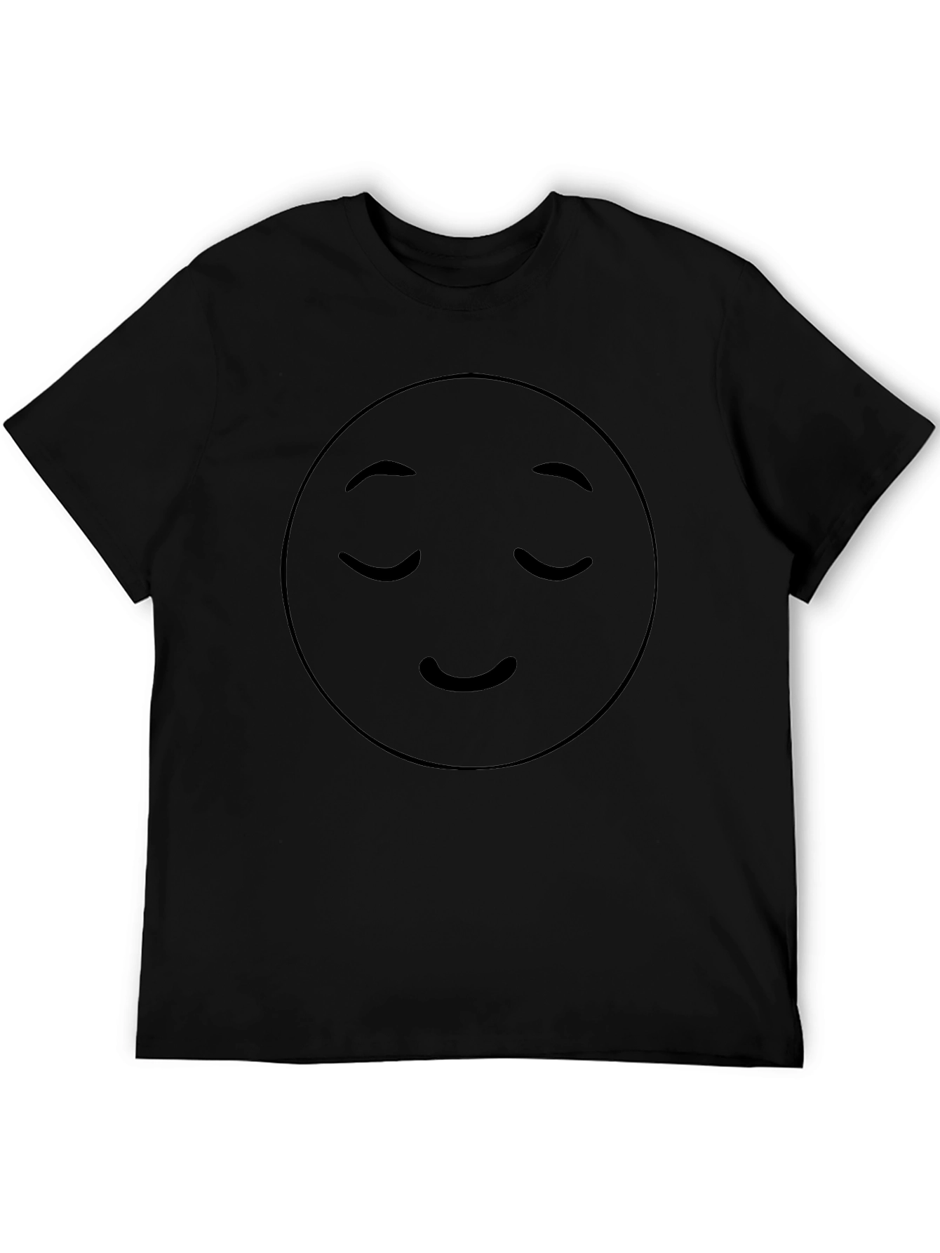 Zen Emoji Black T-Shirt - Relaxed Vibe