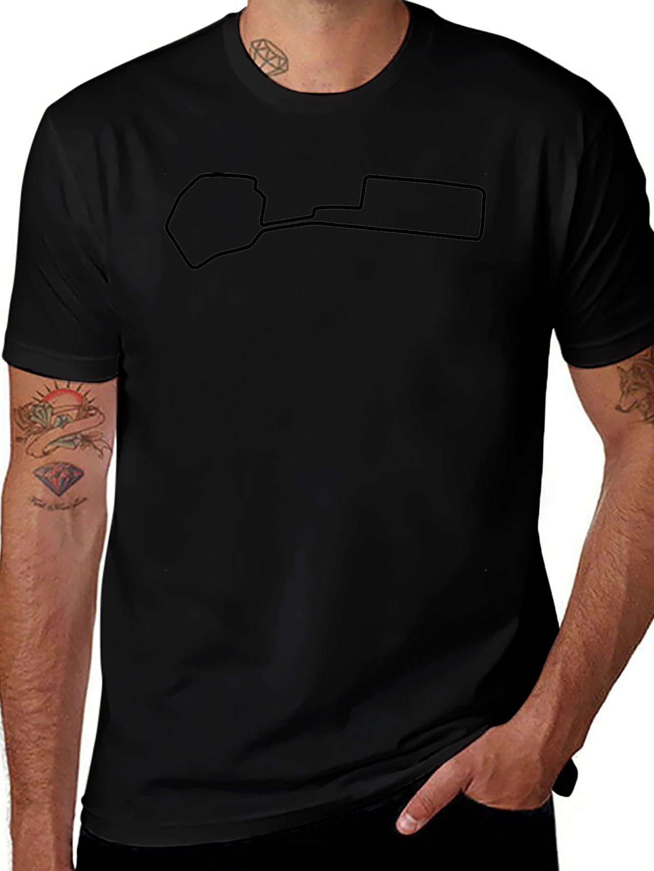 Track Outline Black T-Shirt
