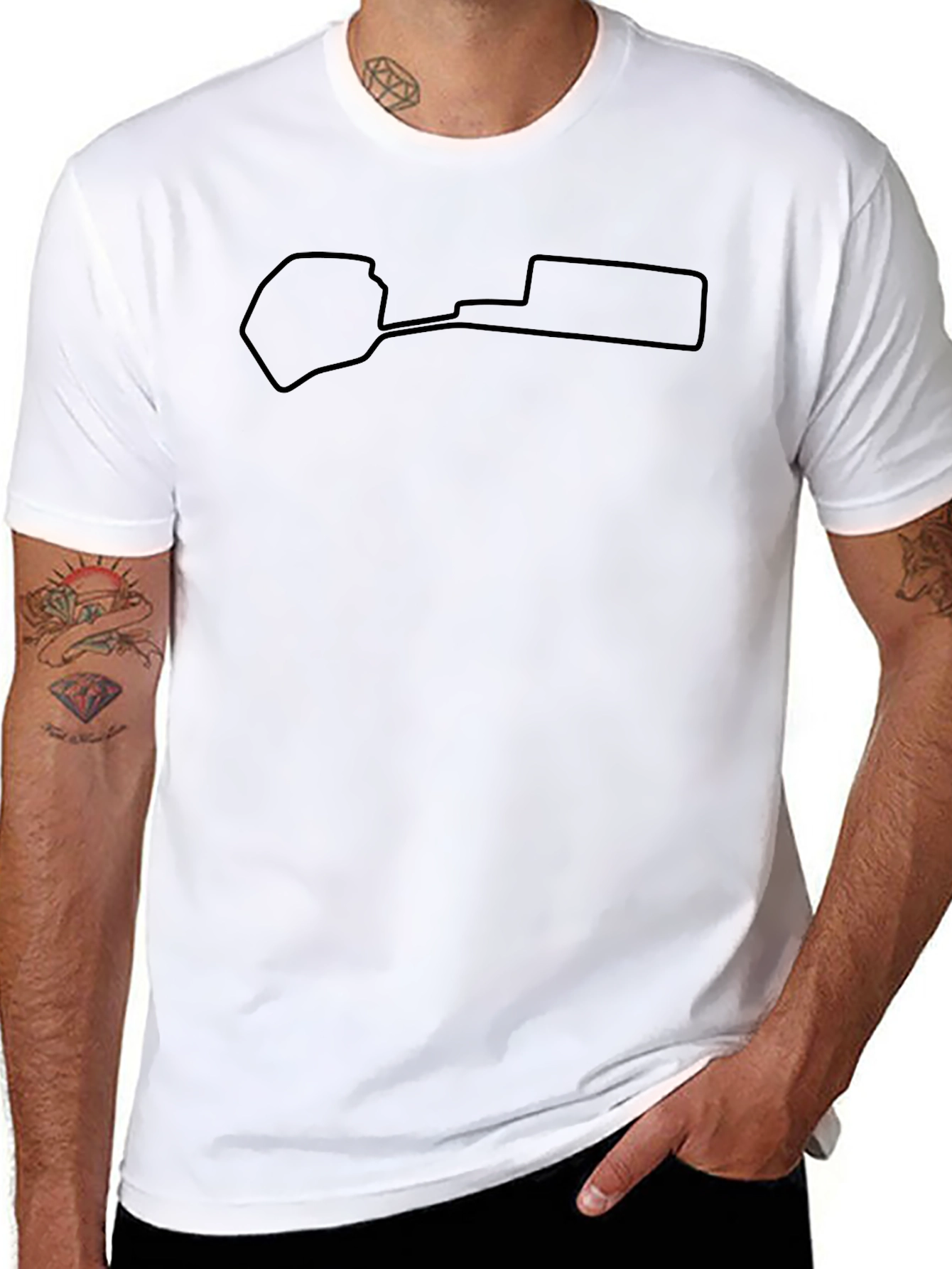 Track Outline Black T-Shirt