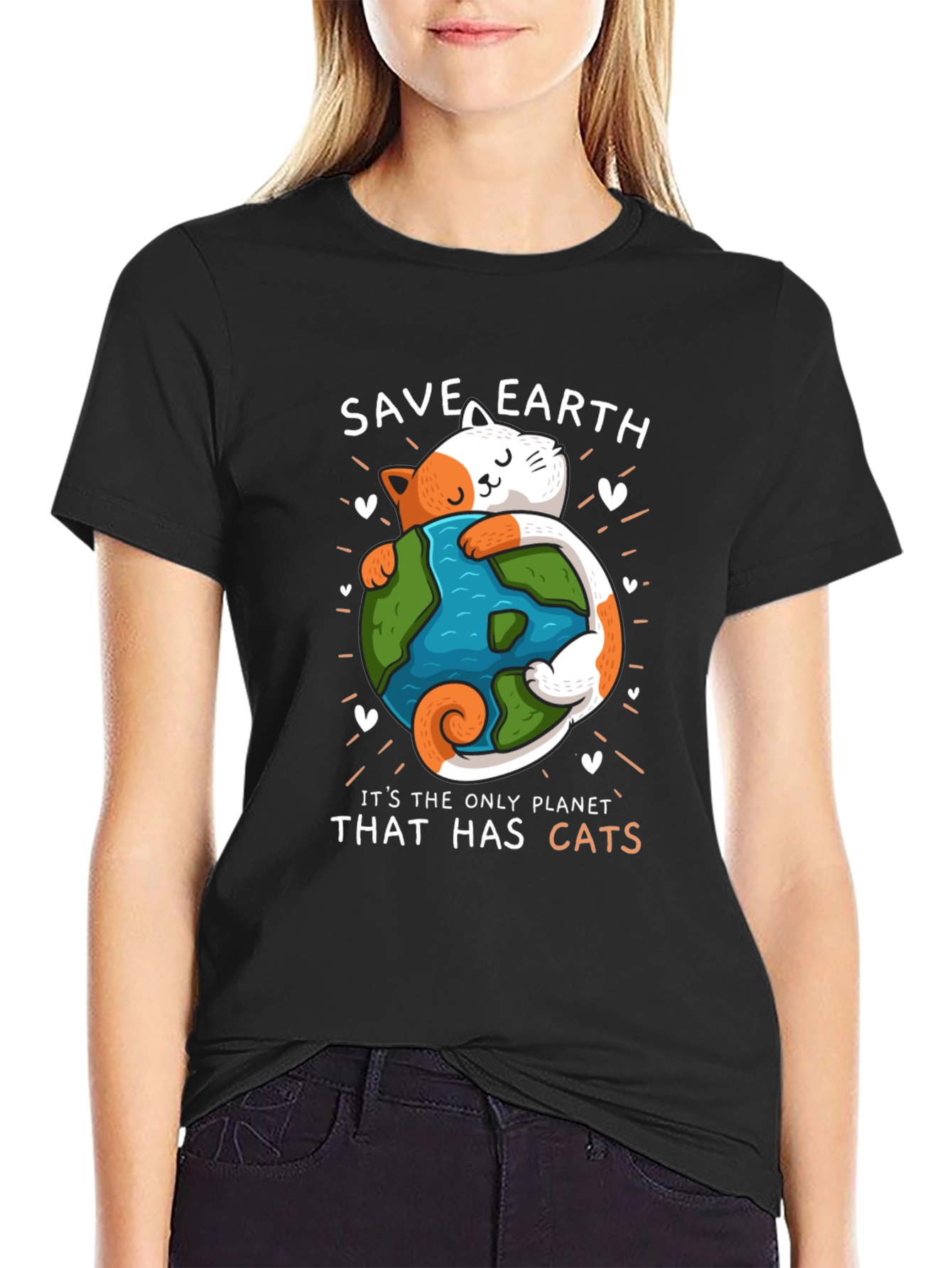 Save Earth Cat Lover T-Shirt