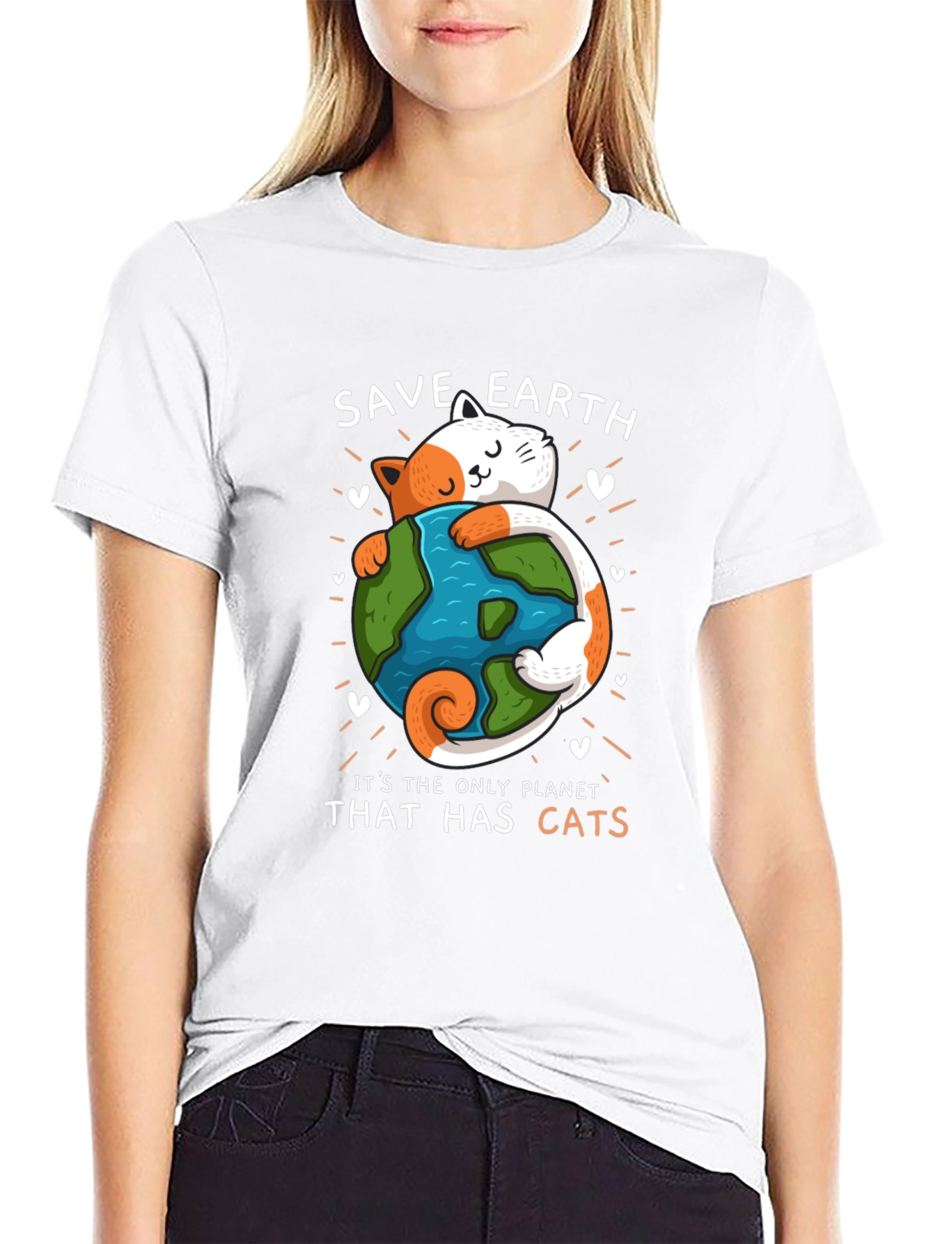 Save Earth Cat Lover T-Shirt