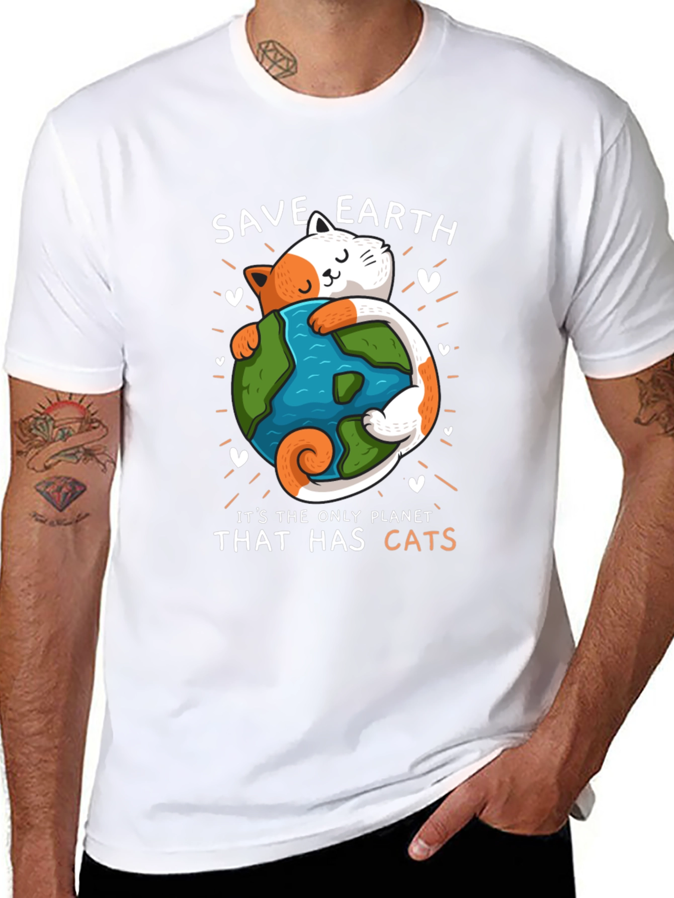 Save Earth Cat Lover T-Shirt