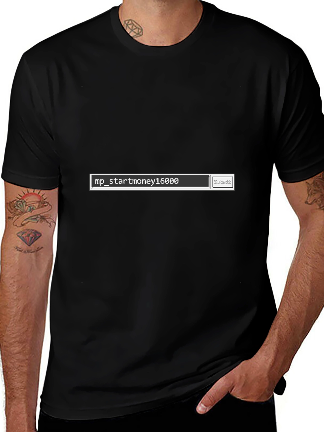 Black T-Shirt - Custom Start Money Design