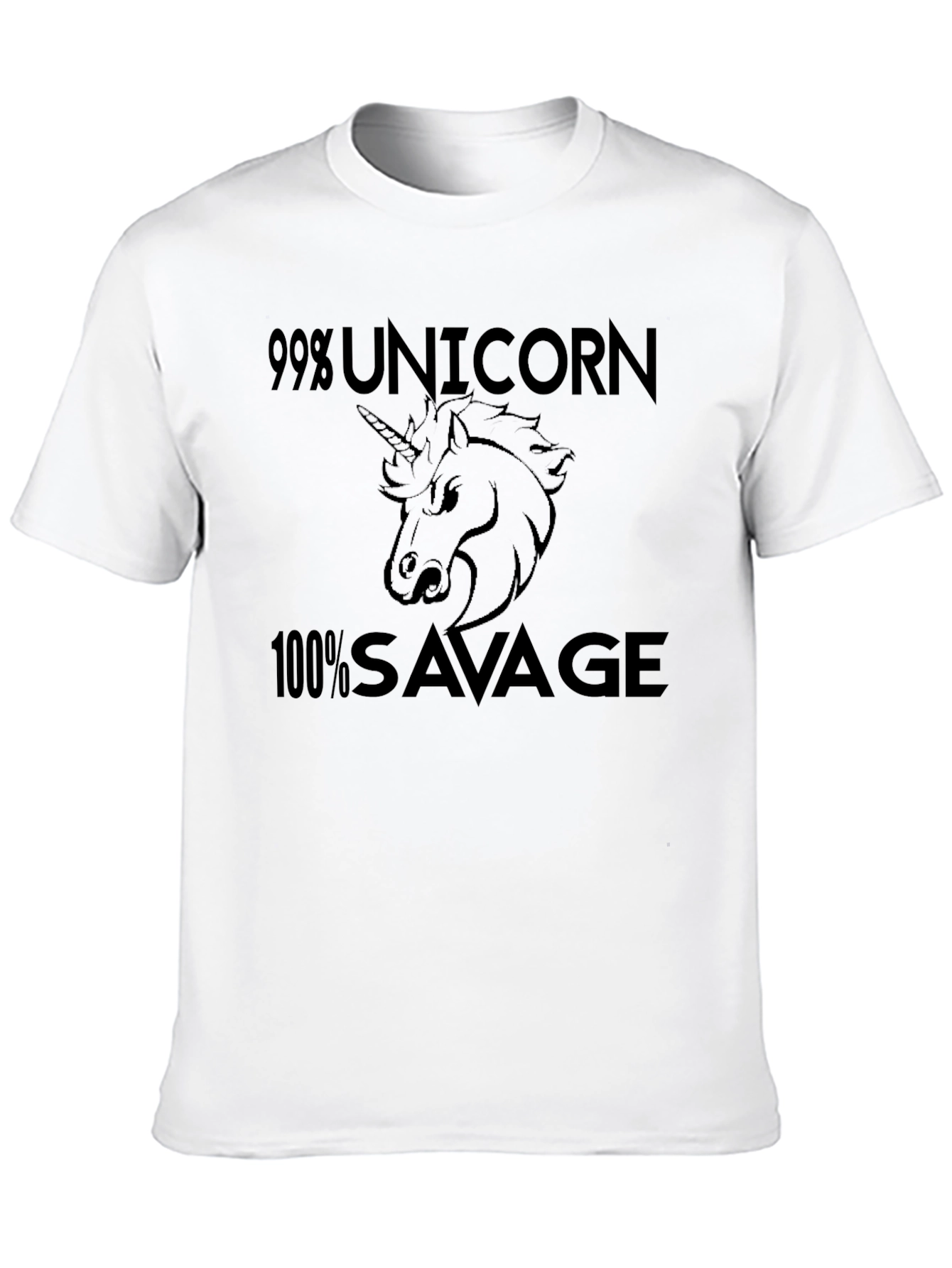 99% Unicorn 100% Savage Graphic T-Shirt