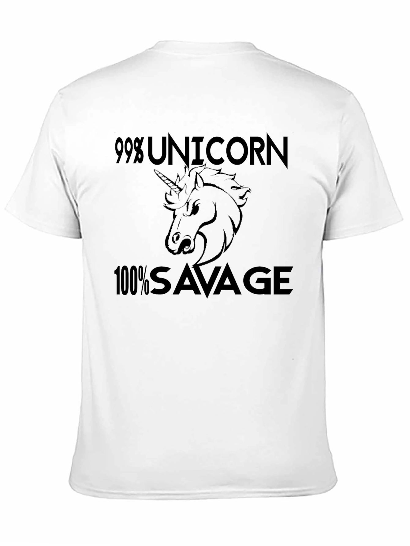 99% Unicorn 100% Savage Graphic T-Shirt