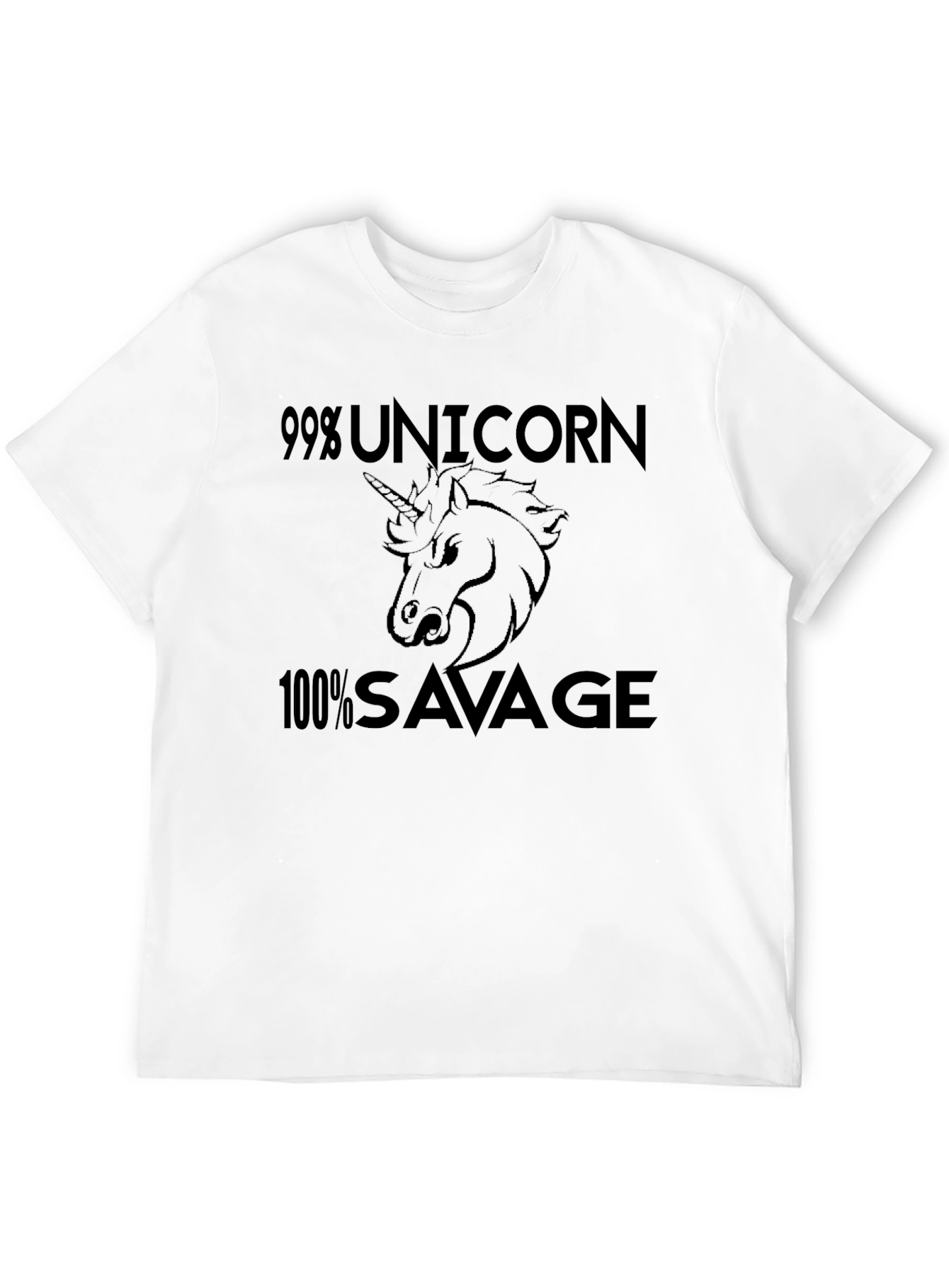 99% Unicorn 100% Savage Graphic T-Shirt