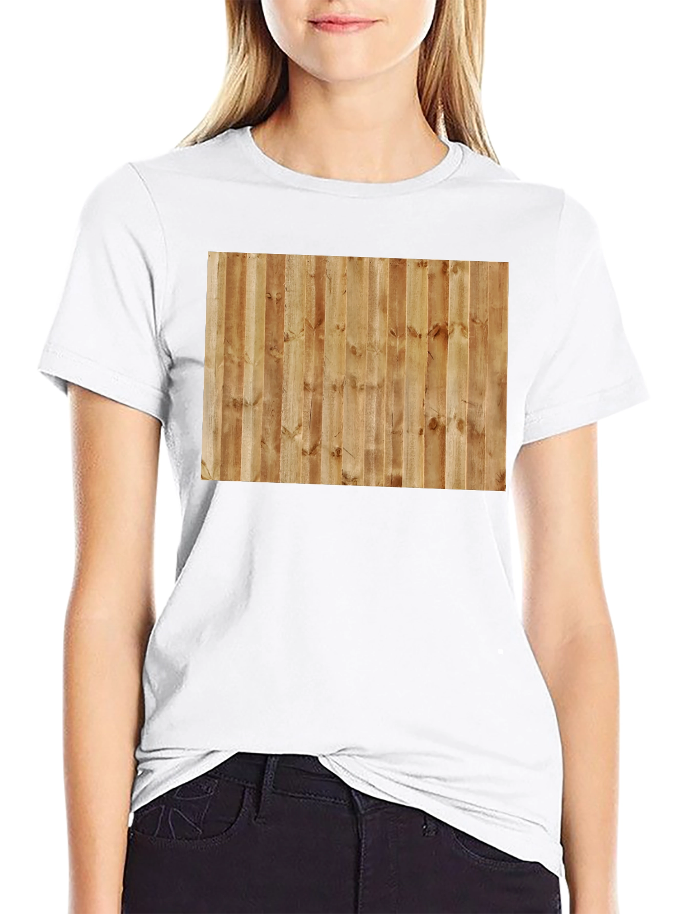 Wood Panel T-Shirt - Natural Texture Tee