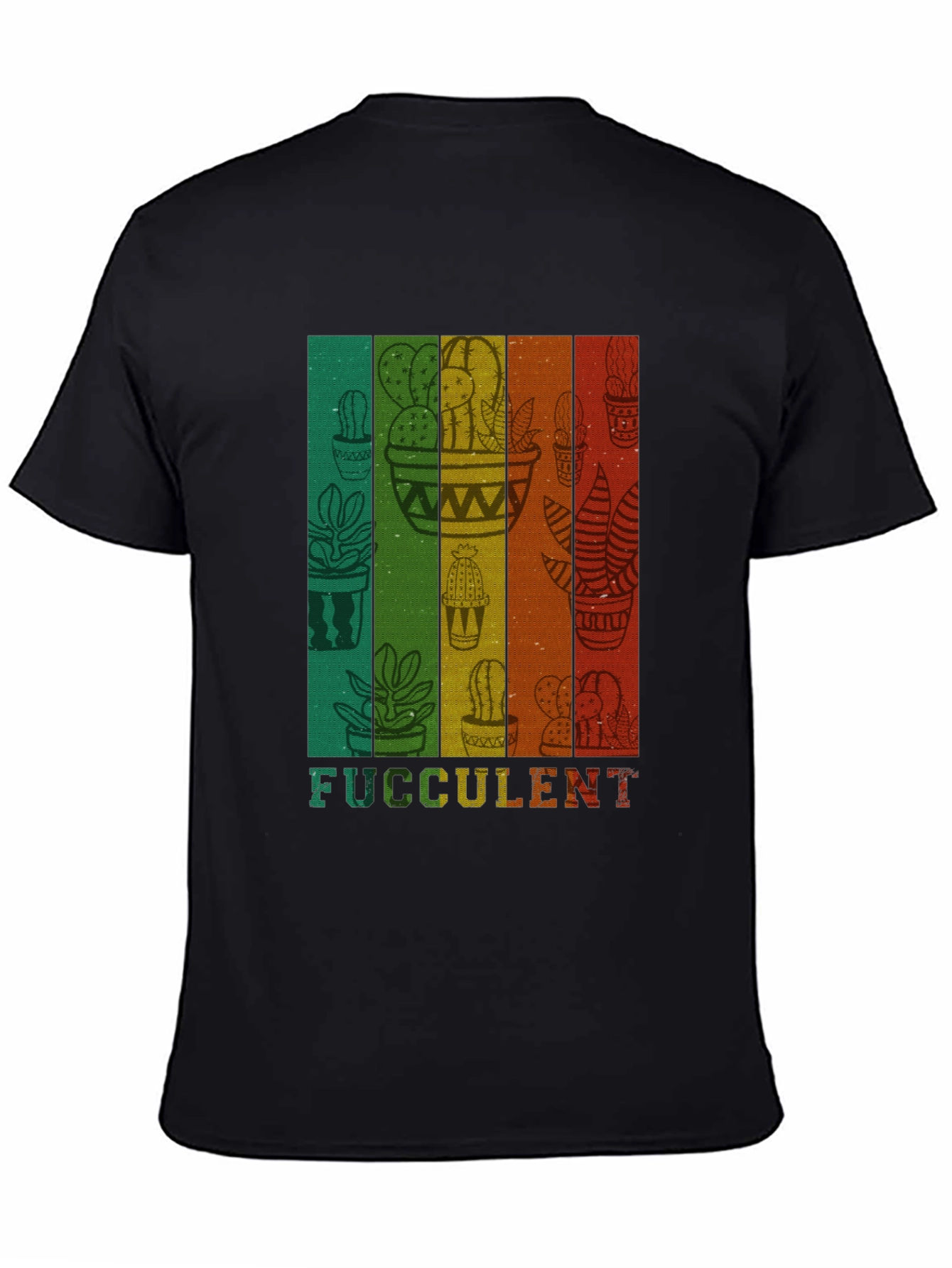 Fucculent Cactus T-Shirt - Retro Plant Lover Tee