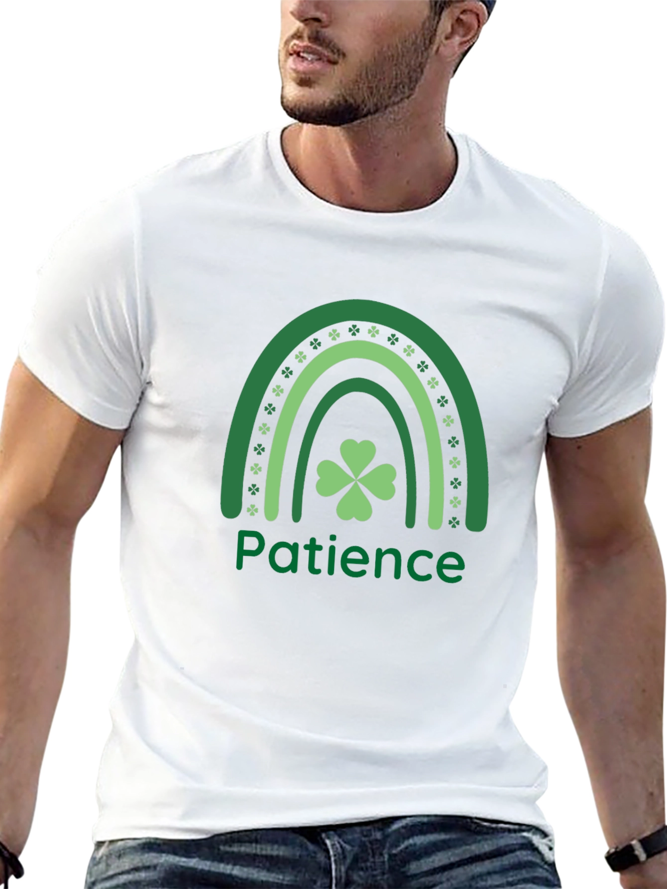 Patience St. Patricks Day Shamrock Rainbow T-Shirt