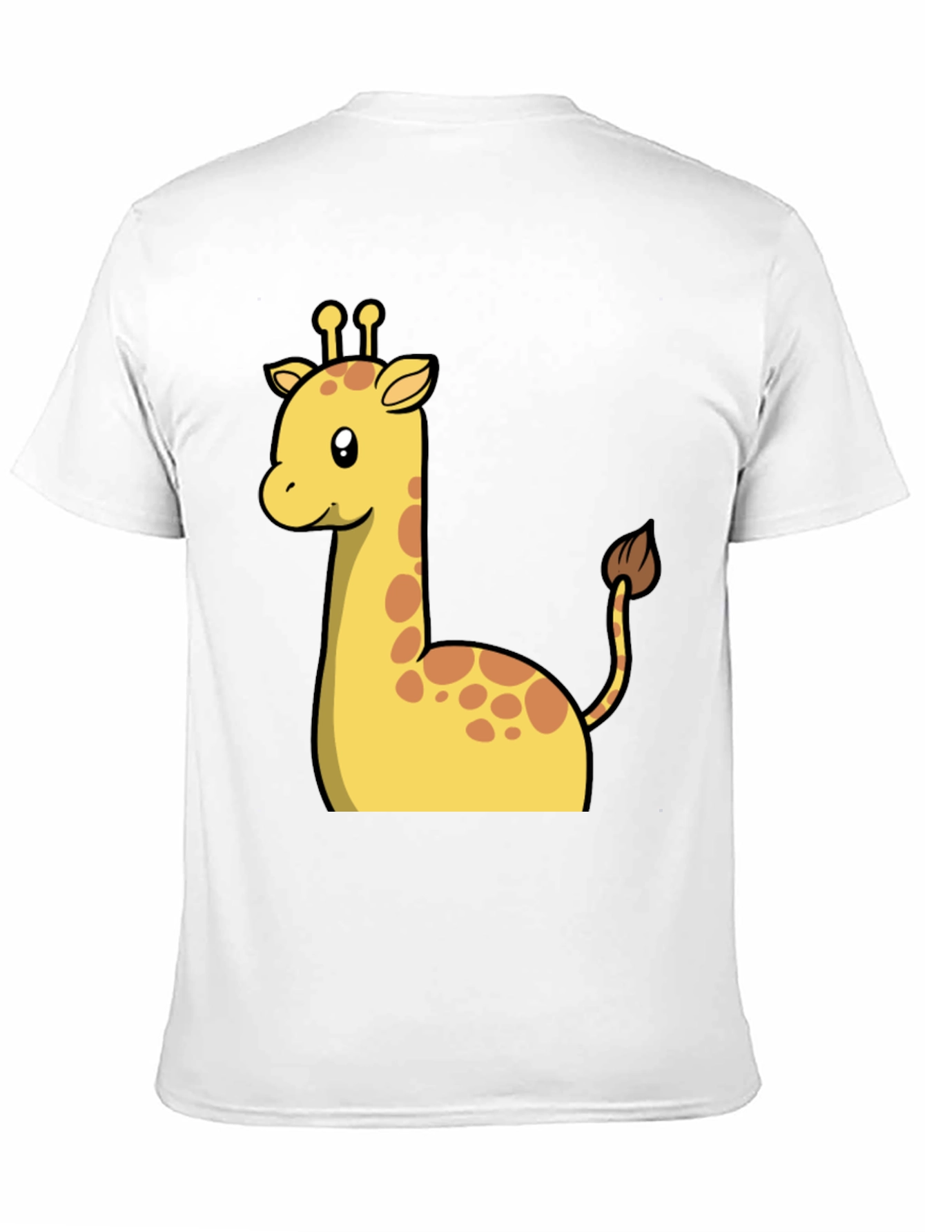 Cute Giraffe Graphic Tee - Black