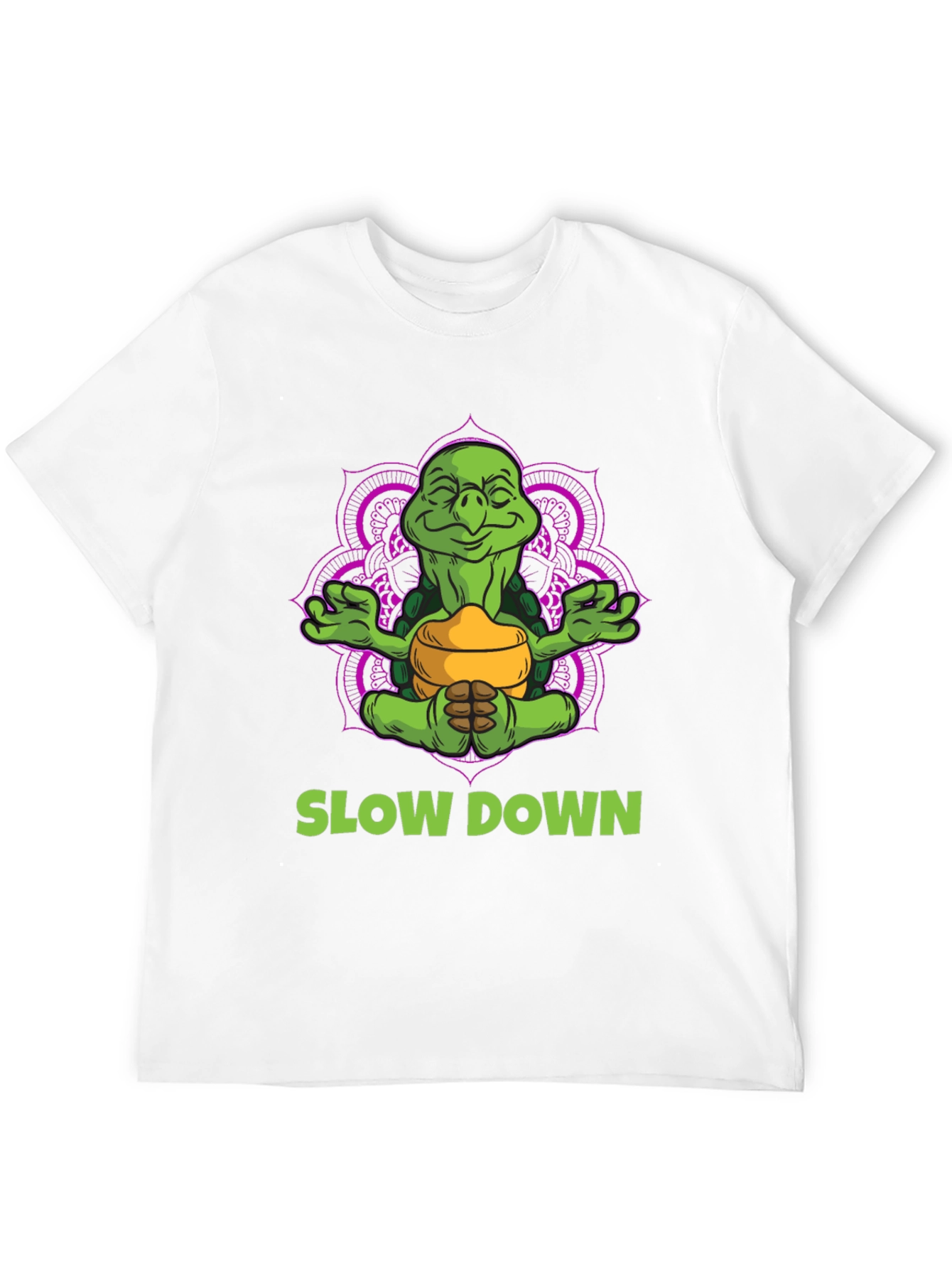 Meditating Turtle T-Shirt - Slow Down and Relax