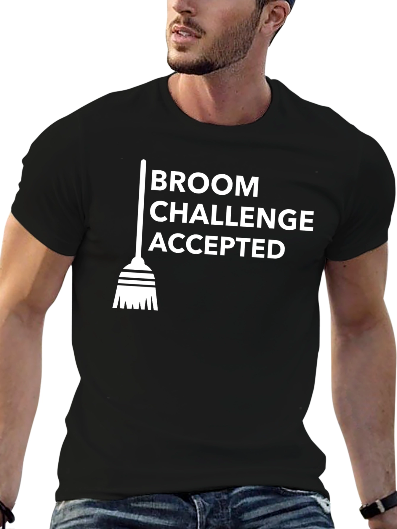 Broom Challenge Accepted Graphic Tee