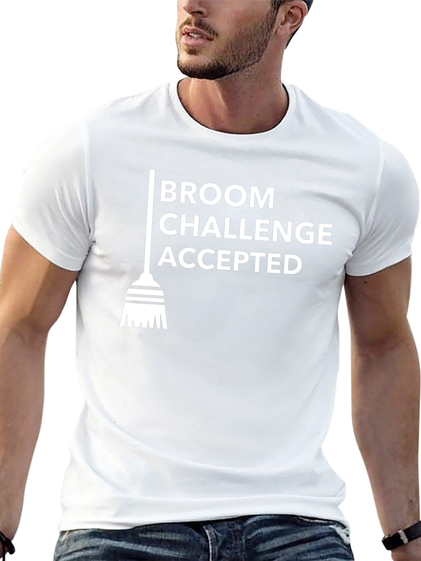 Broom Challenge Accepted Graphic Tee