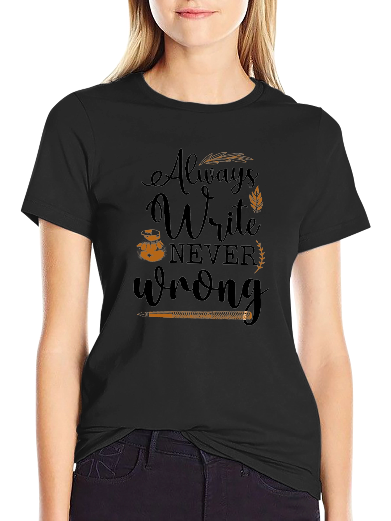 Always Write Graphic Tee - Black