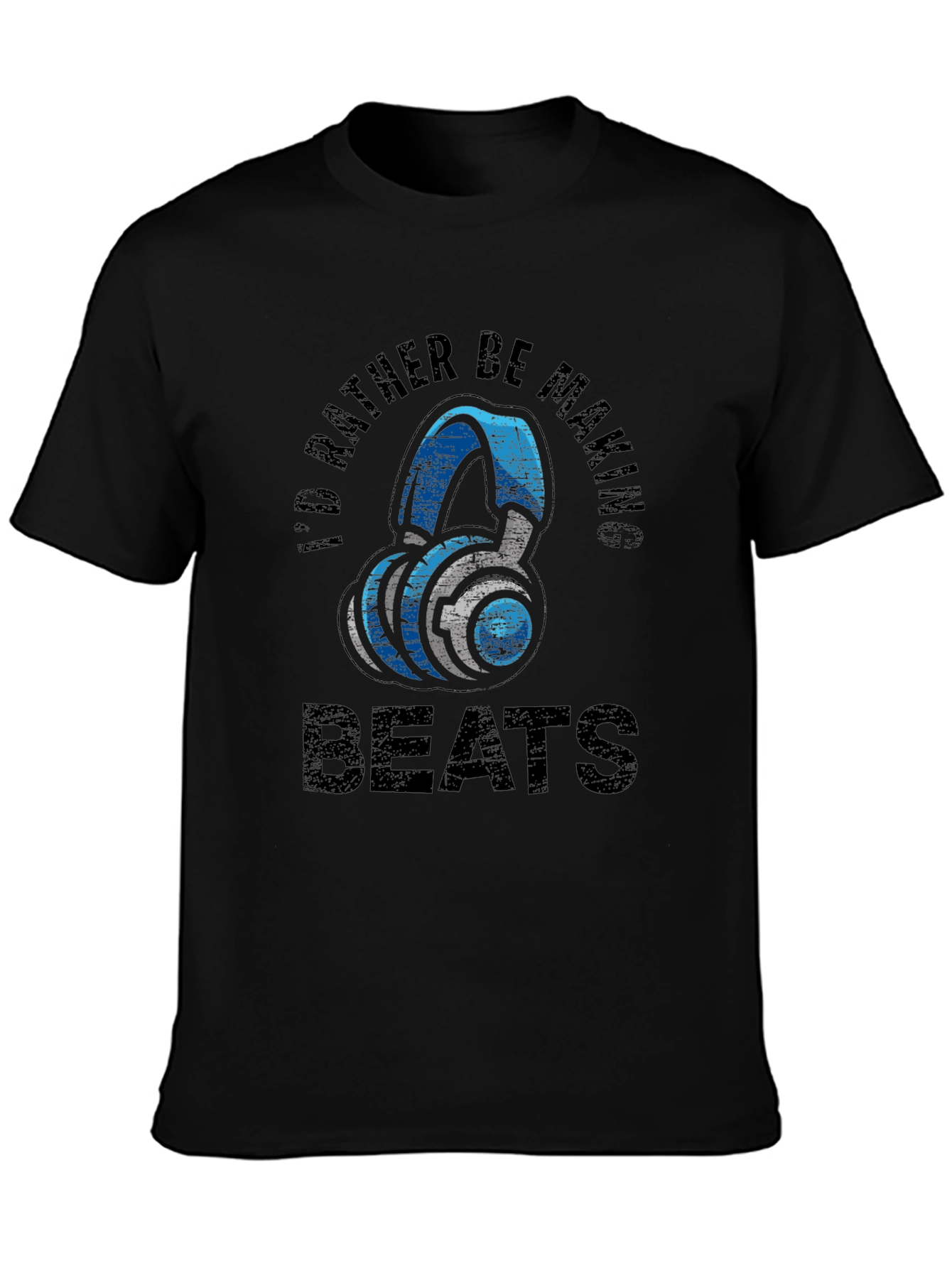 Id Rather Be Making Beats Black T-Shirt