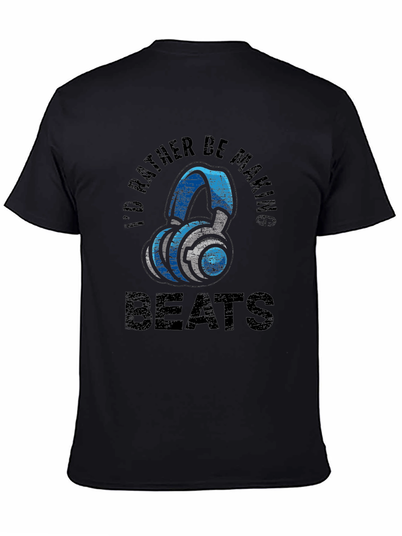 Id Rather Be Making Beats Black T-Shirt