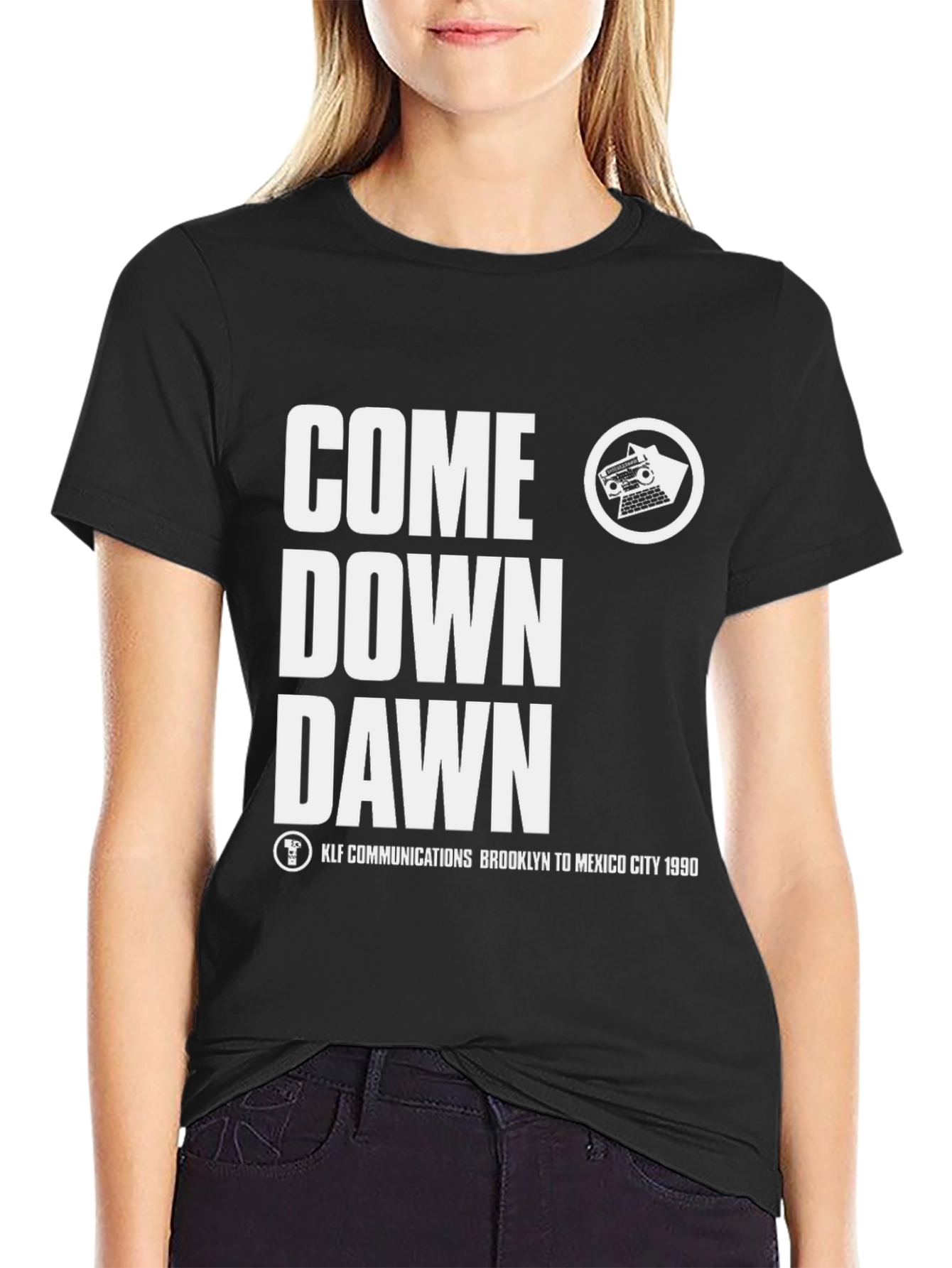 Come Down Dawn Black Graphic Tee
