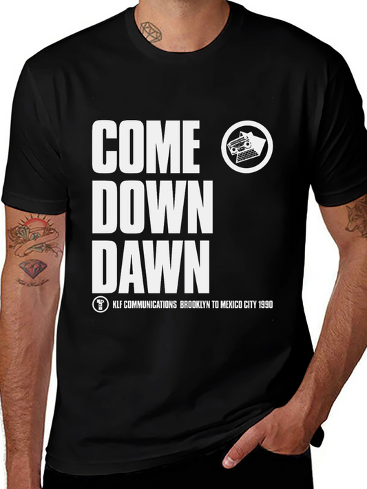 Come Down Dawn Black Graphic Tee