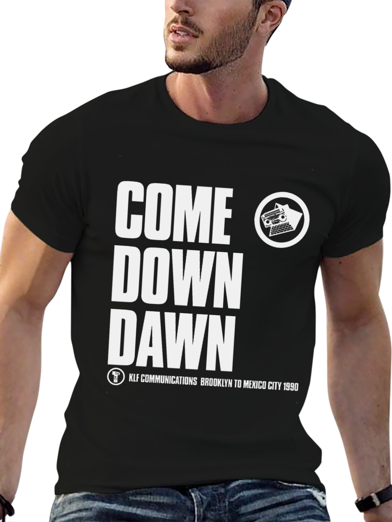 Come Down Dawn Black Graphic Tee