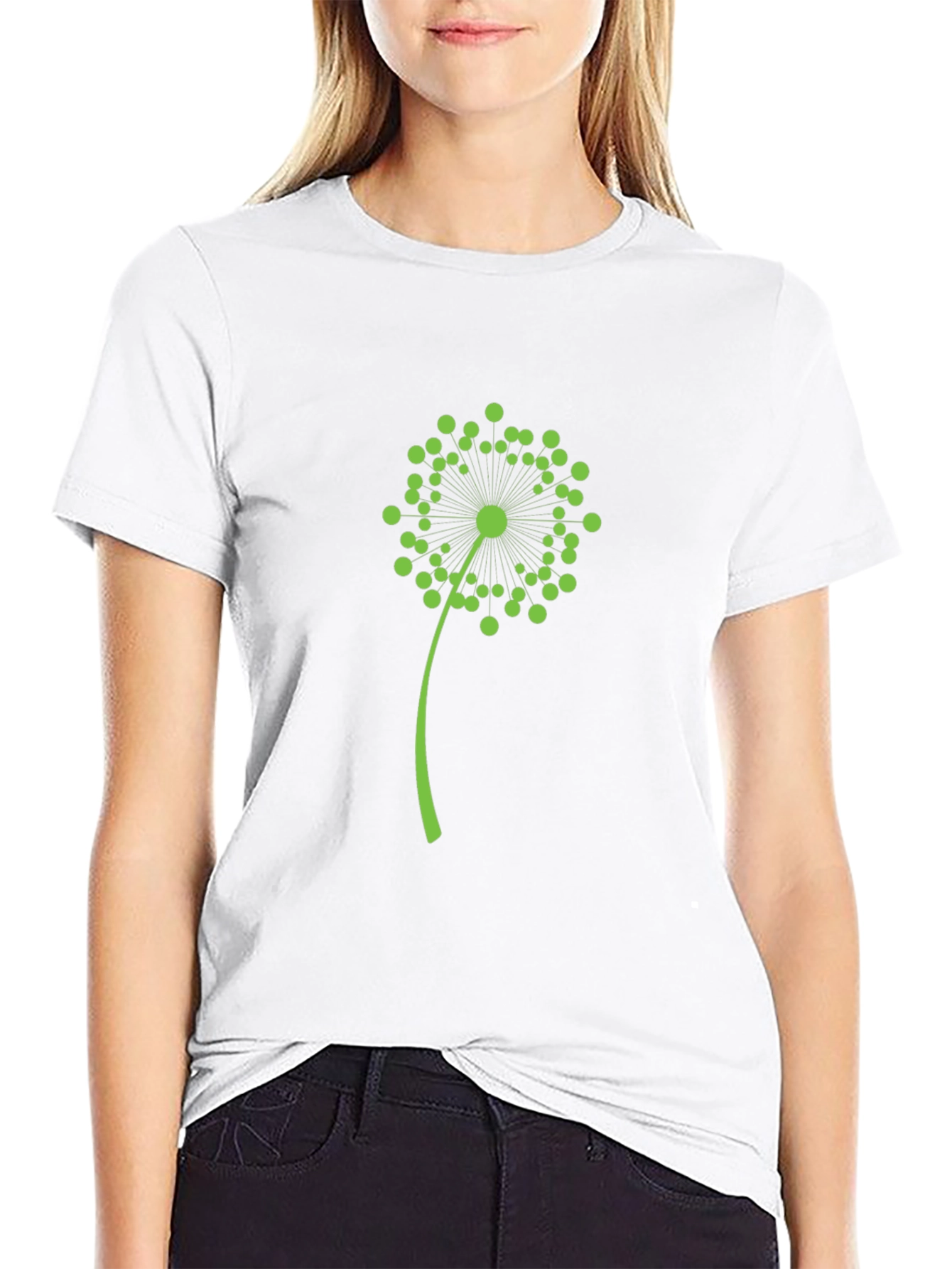 Dandelion Graphic Tee - Stylish Black Cotton Shirt