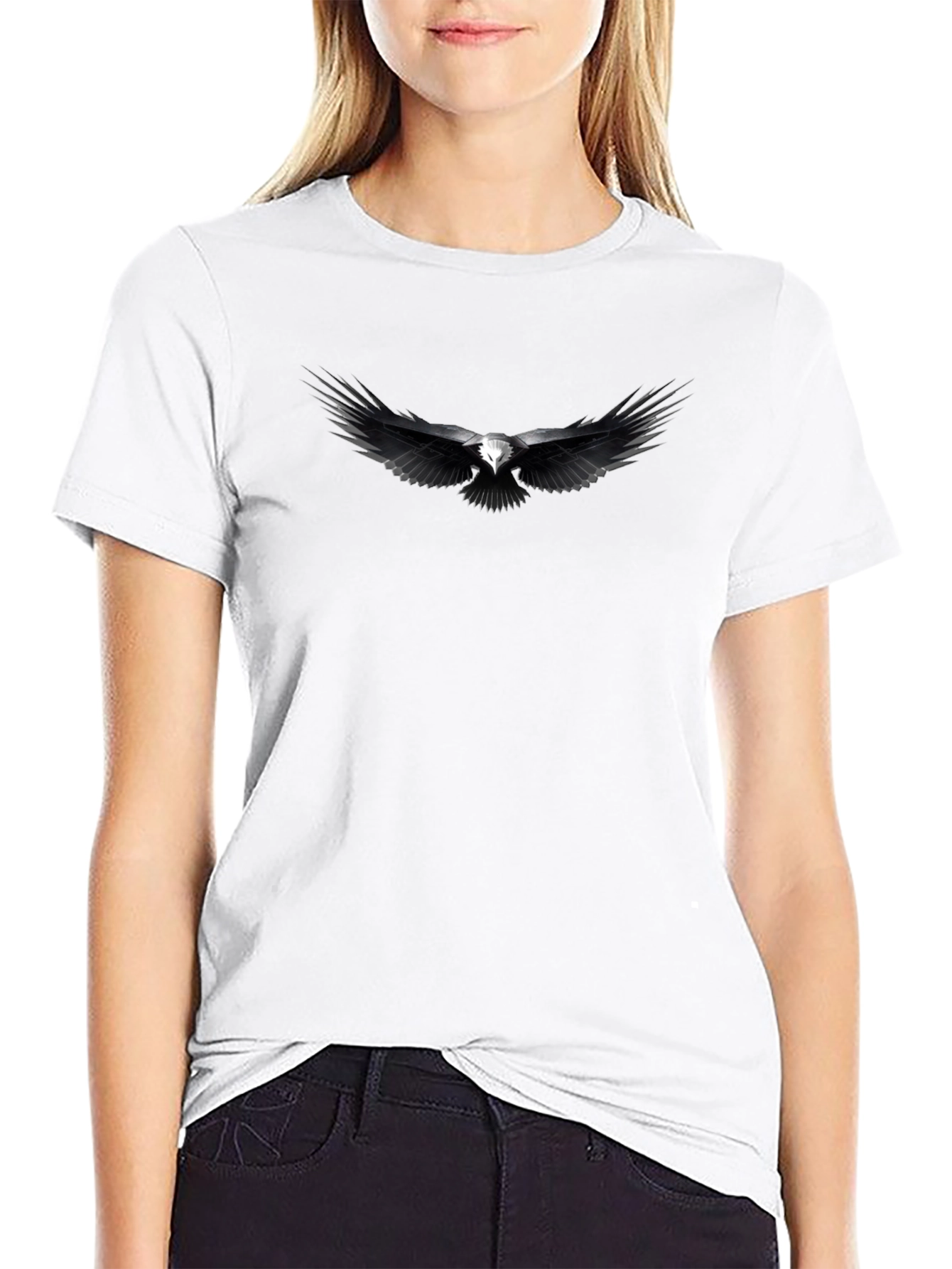 Eagle Print Black T-Shirt for Men