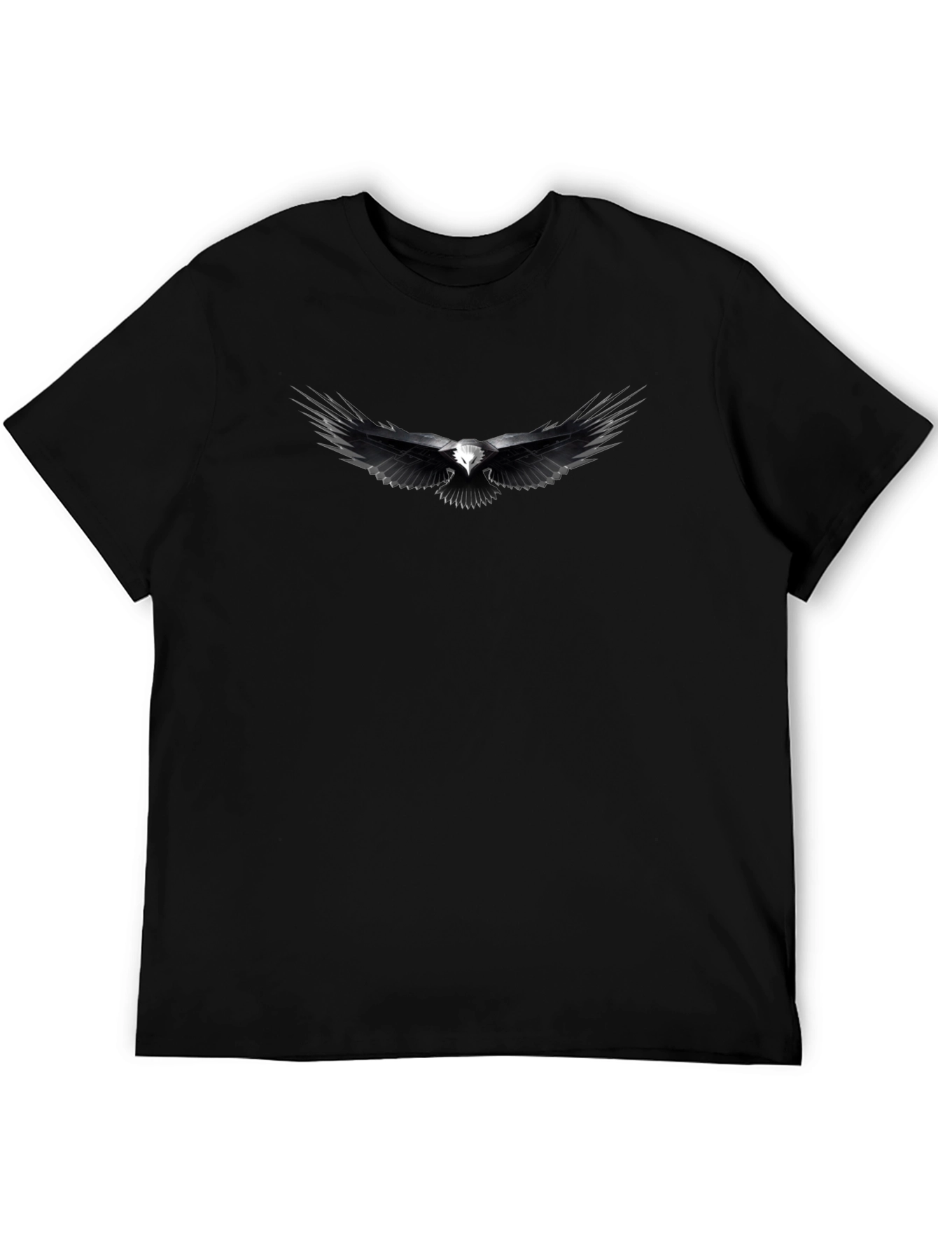 Eagle Print Black T-Shirt for Men