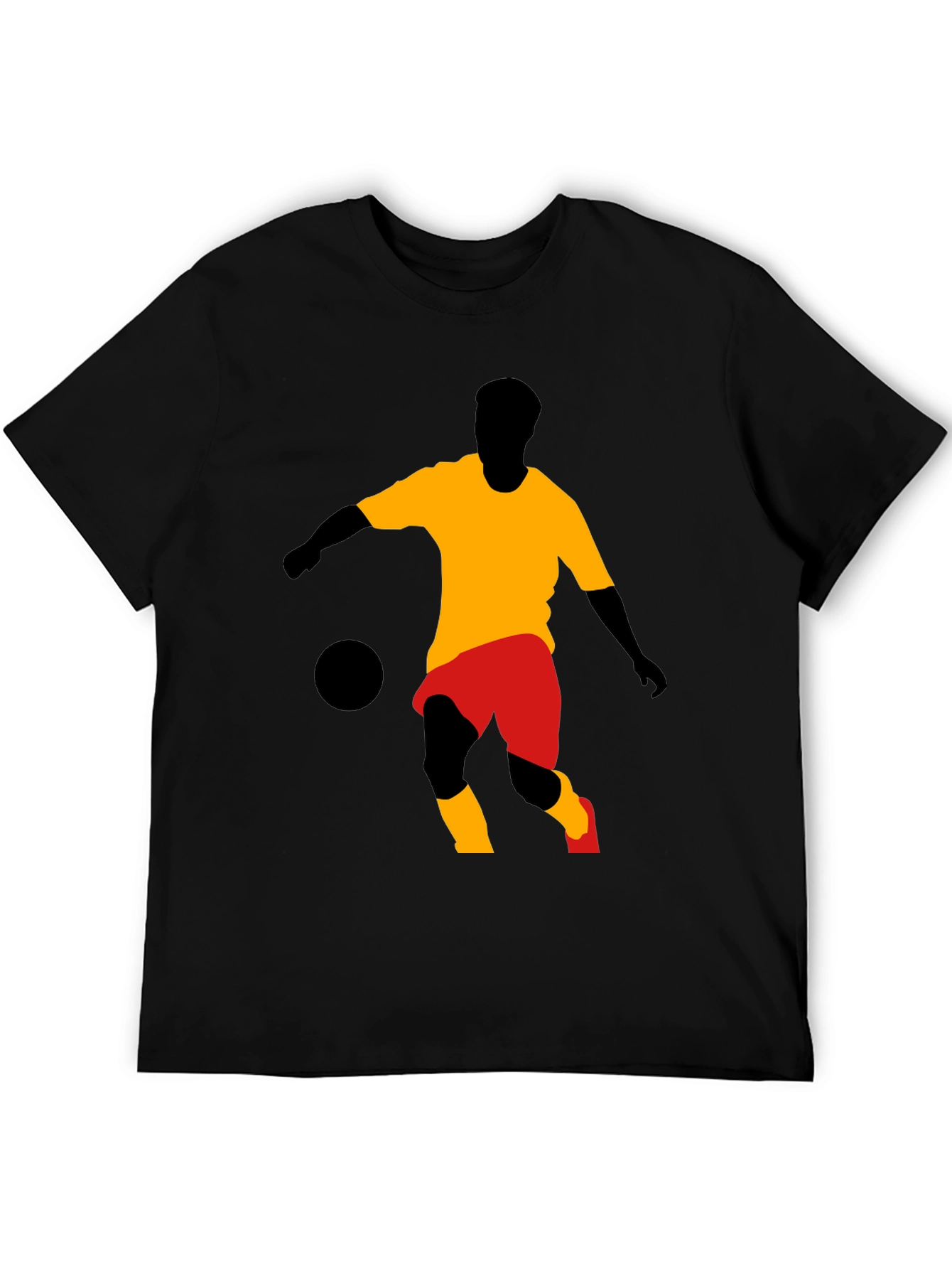 Soccer Player Graphic Tee - Stylish Black T-Shirt
