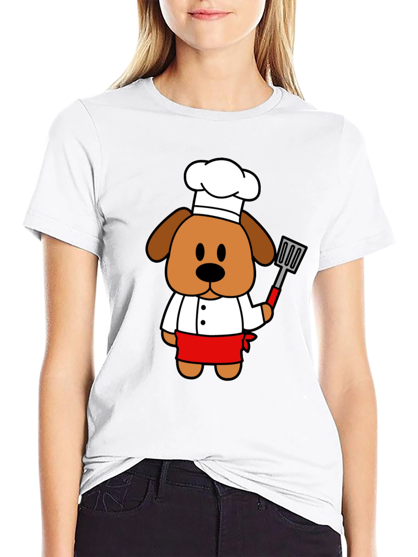 Chef Dog Graphic T-Shirt - Cute Cook Cartoon Tee