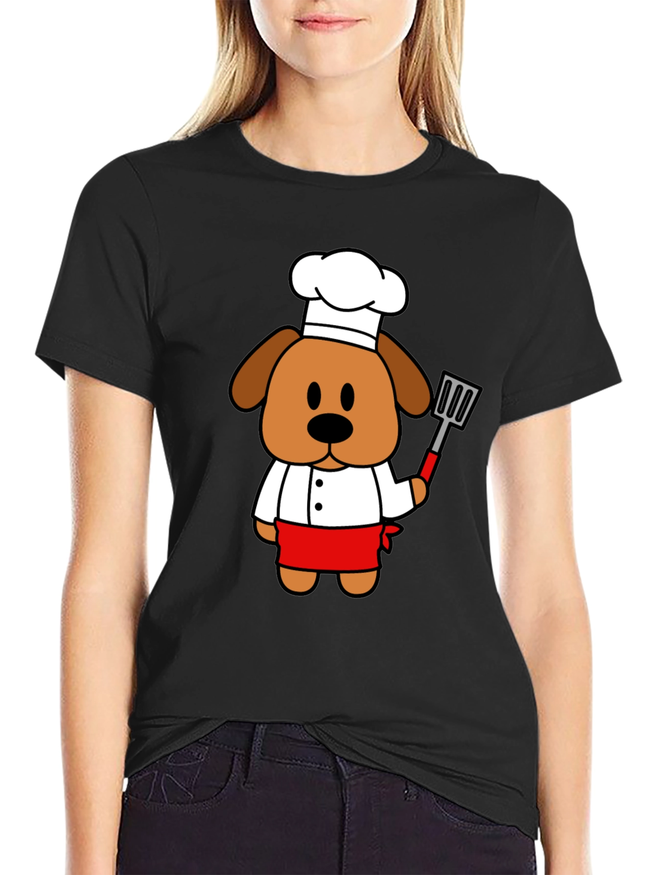 Chef Dog Graphic T-Shirt - Cute Cook Cartoon Tee