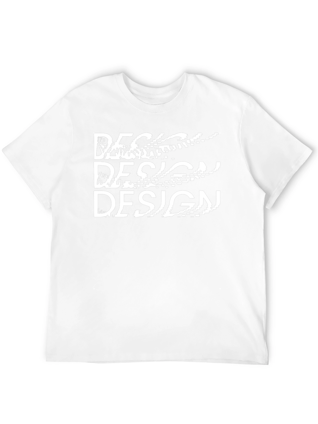 Distorted Design Graphic Black T-Shirt