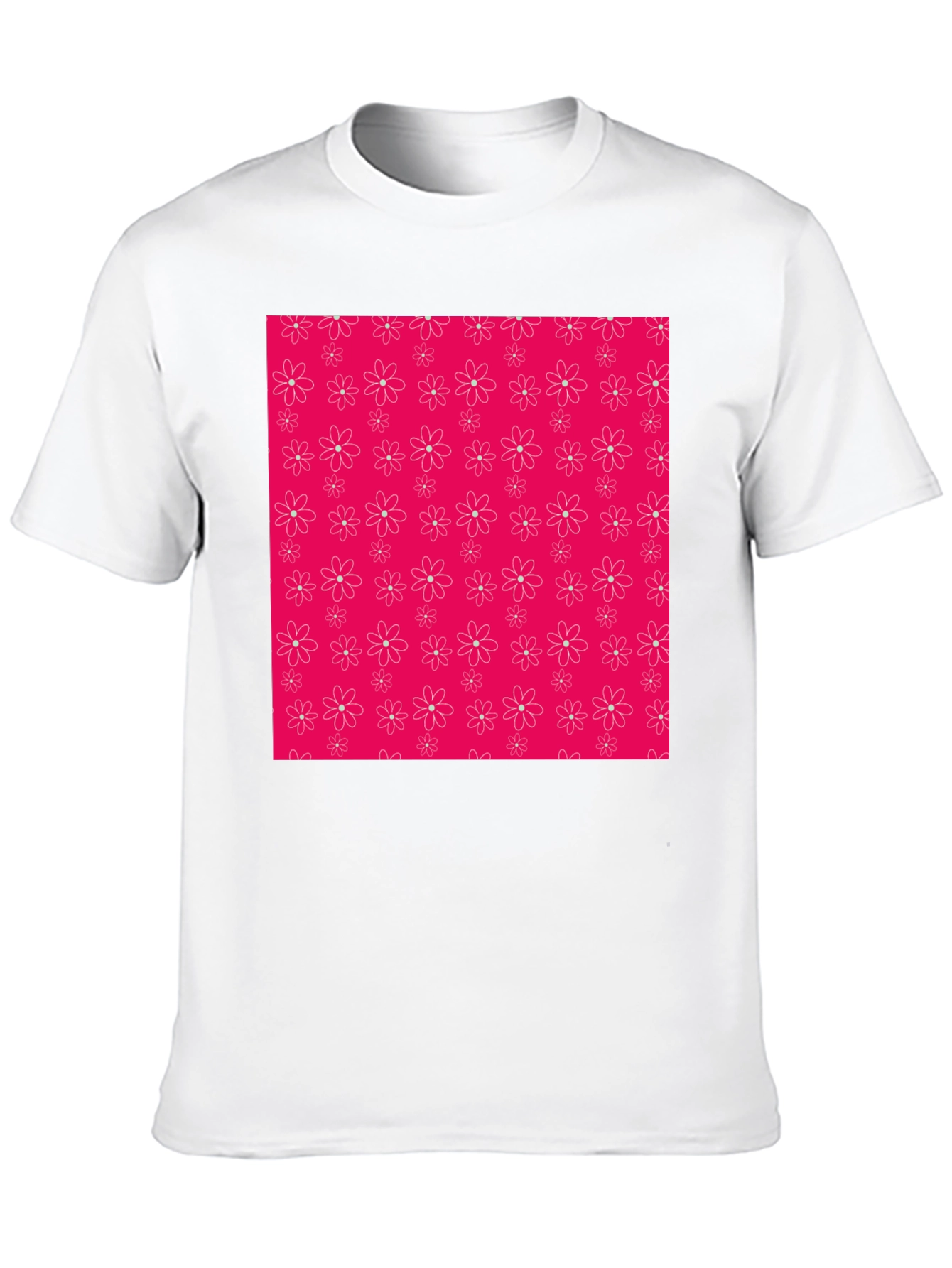 Floral Pattern Black T-Shirt