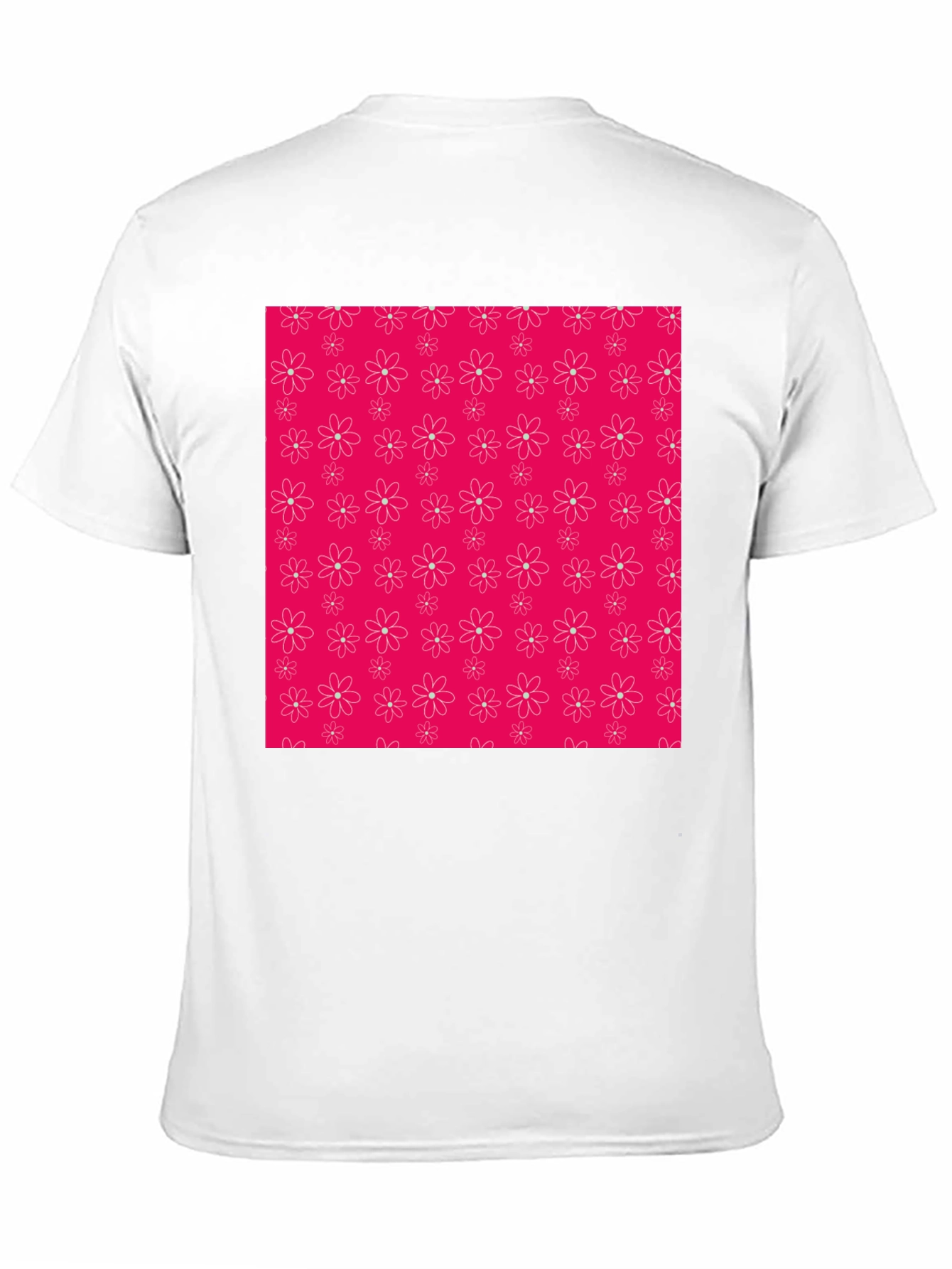Floral Pattern Black T-Shirt