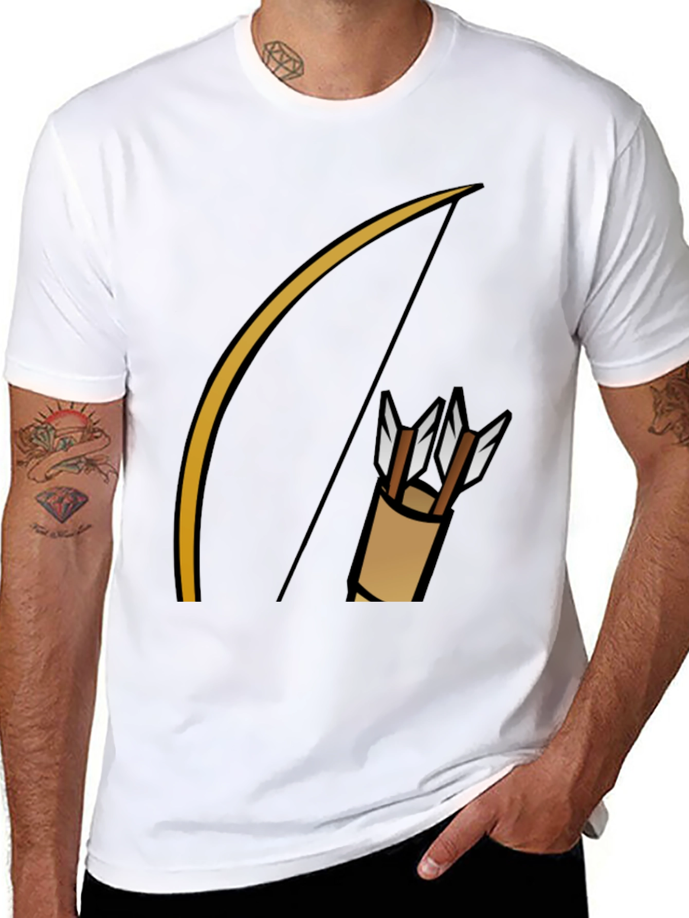 Archer Graphic T-Shirt - Black Cotton Tee