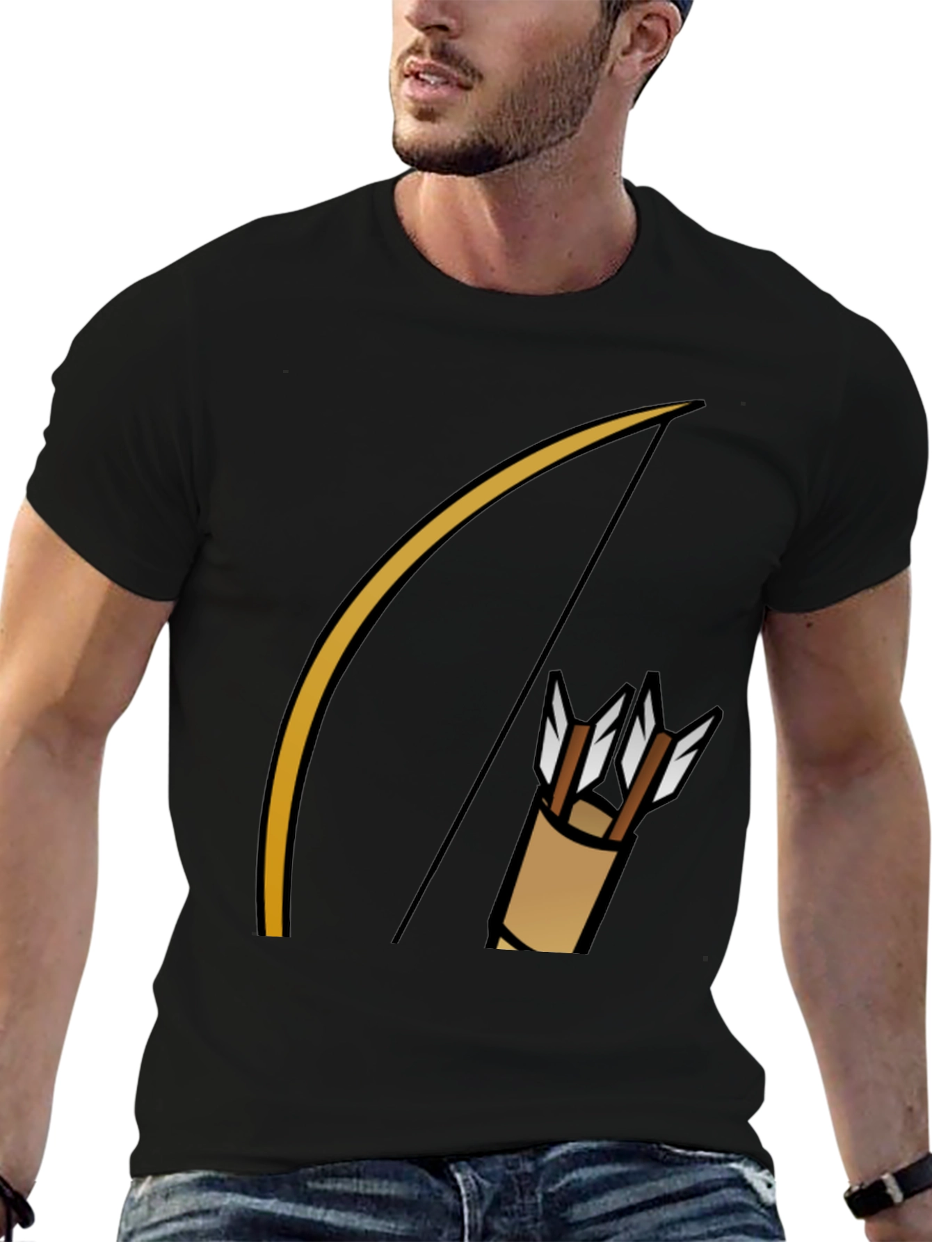 Archer Graphic T-Shirt - Black Cotton Tee