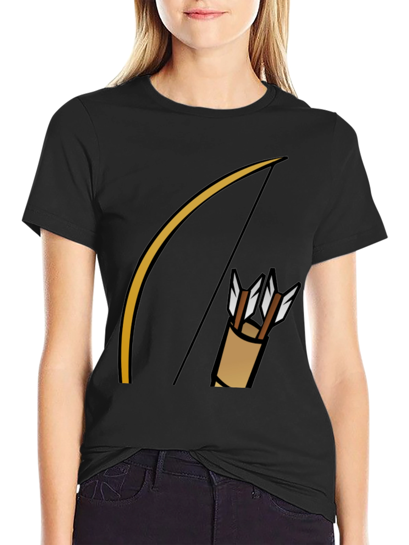 Archer Graphic T-Shirt - Black Cotton Tee