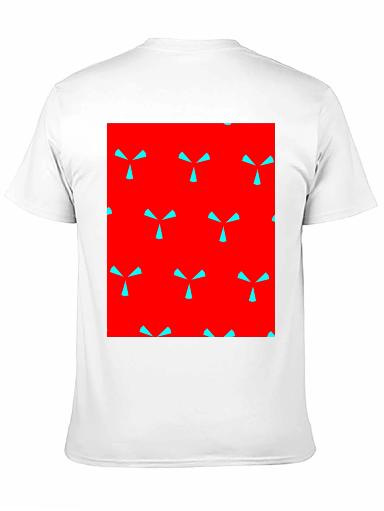 Bold Pattern Tee - Red & Blue Design