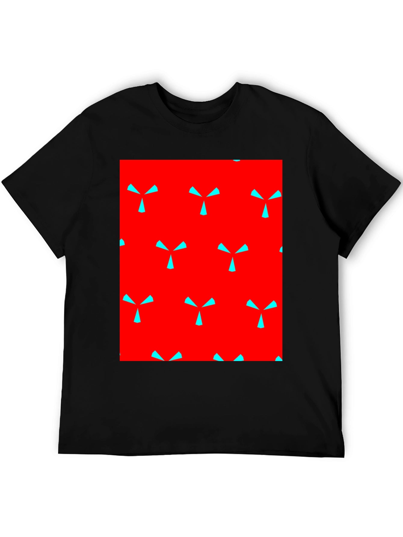 Bold Pattern Tee - Red & Blue Design