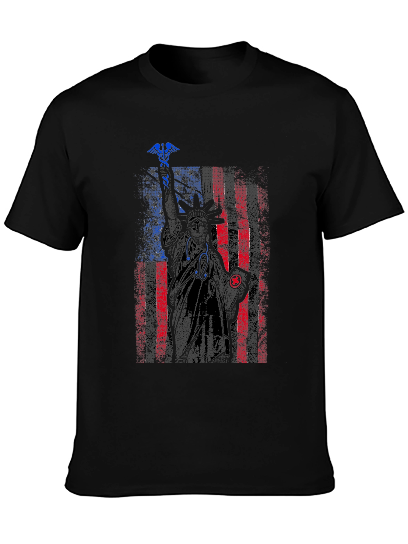 Patriotic Nurse Statue of Liberty Graphic Tee