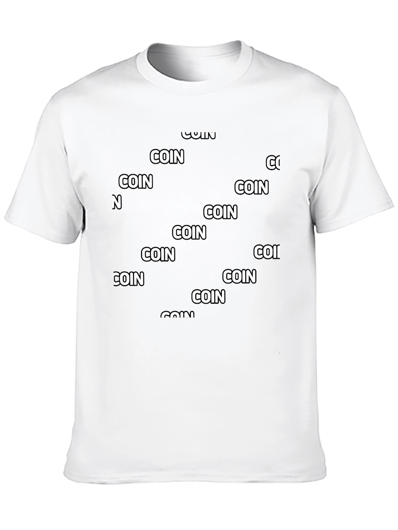 Coin Pattern Black T-Shirt