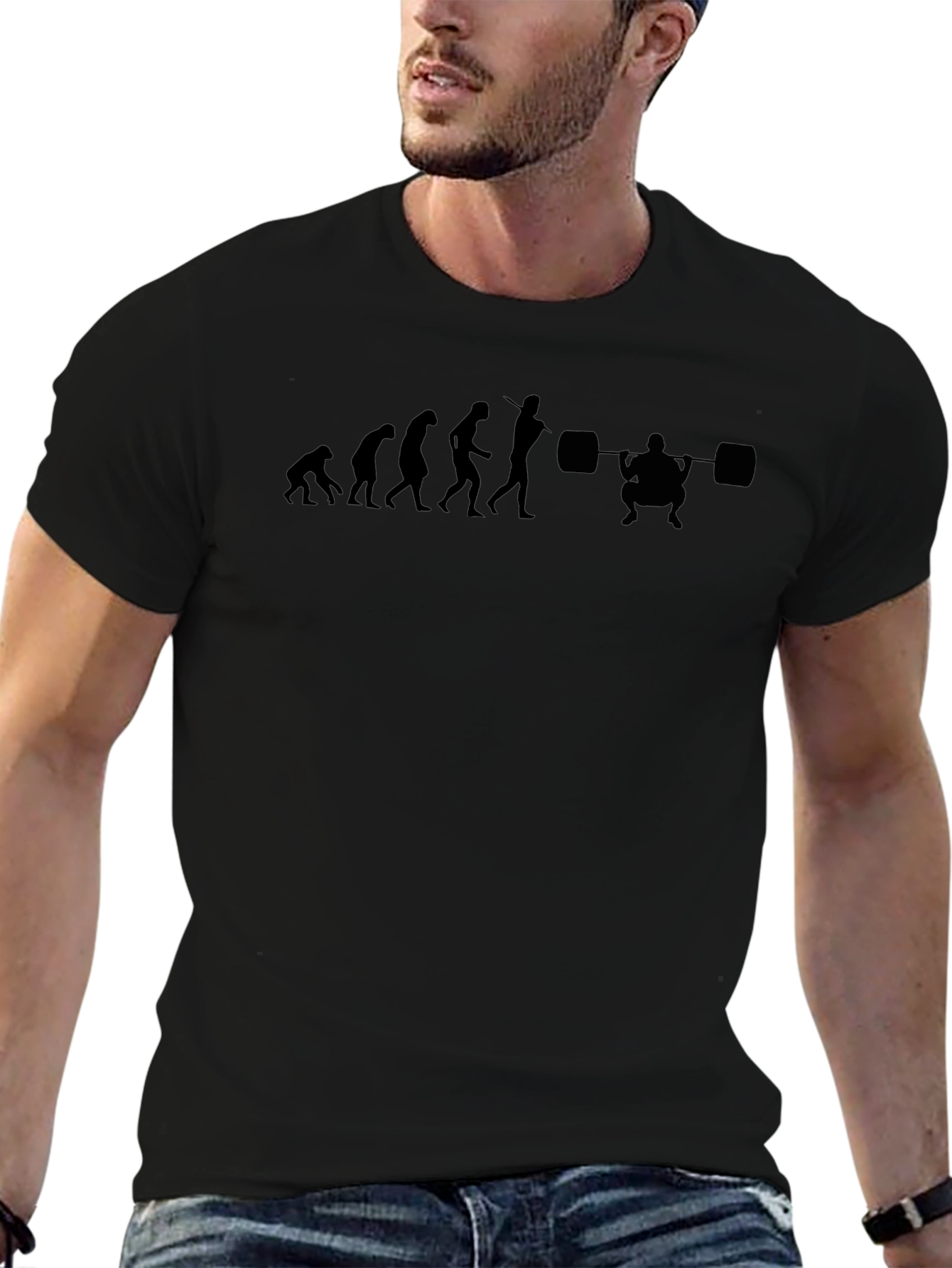 Evolution of Squat T-Shirt - Black