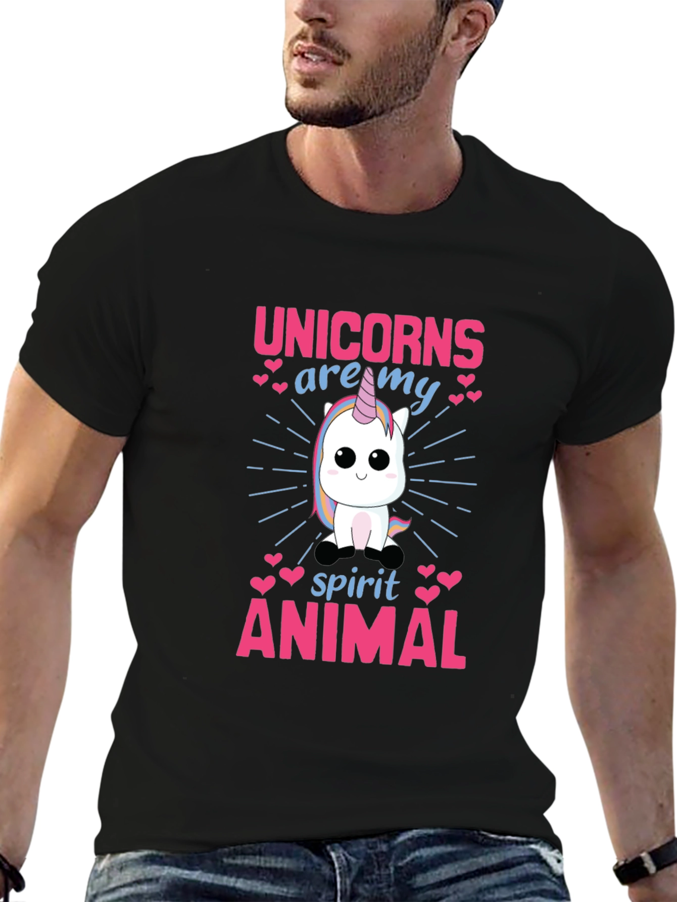 Unicorn Spirit Animal Graphic T-Shirt