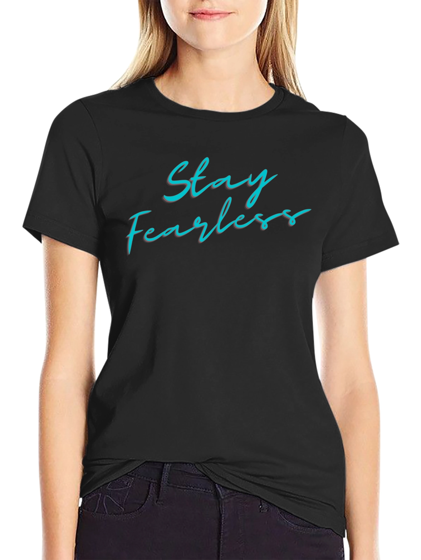 Stay Fearless Graphic Tee - Black