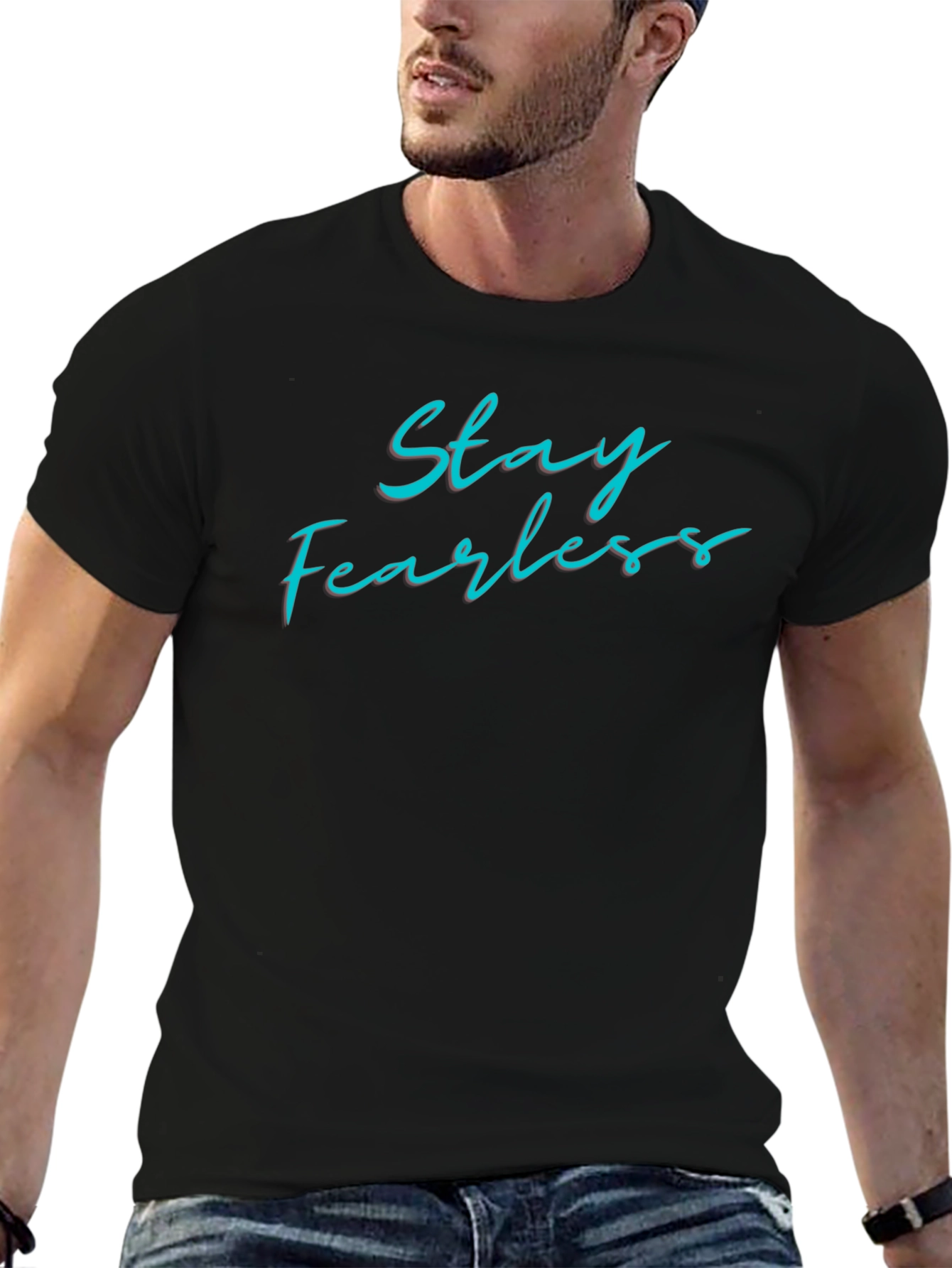 Stay Fearless Graphic Tee - Black