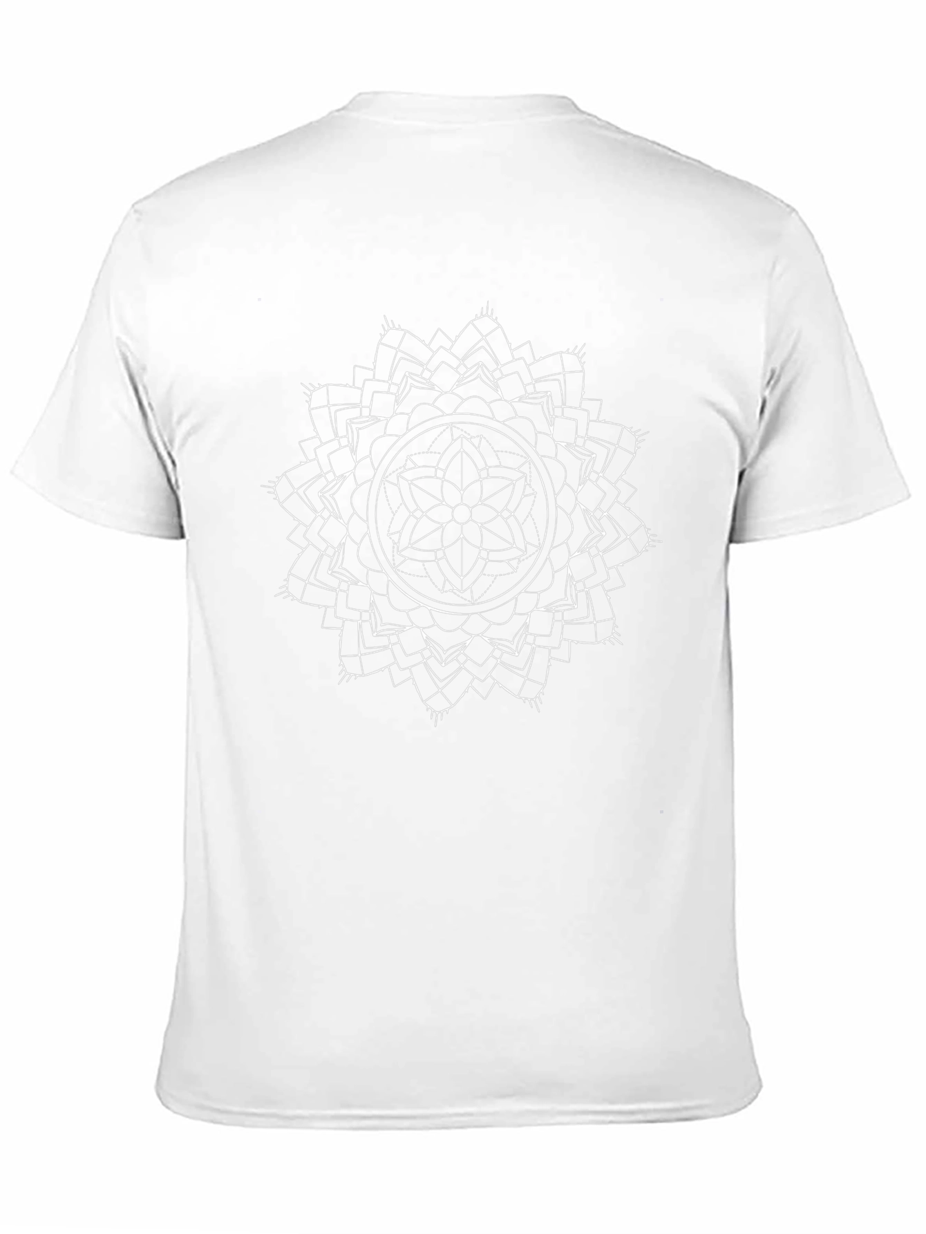 Mandala Print Black T-Shirt - Unisex