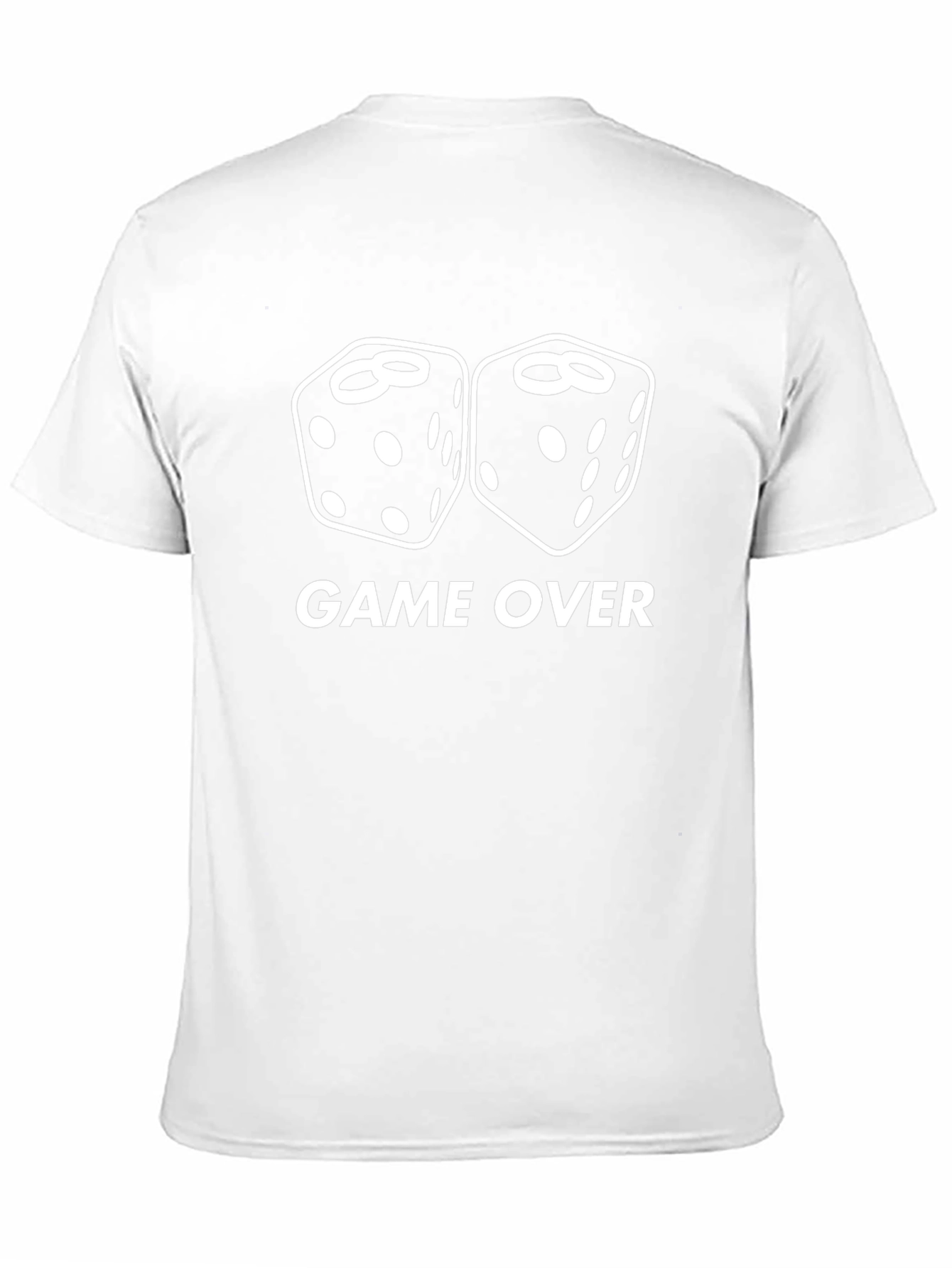 Game Over Dice Graphic T-Shirt - Casual Wear