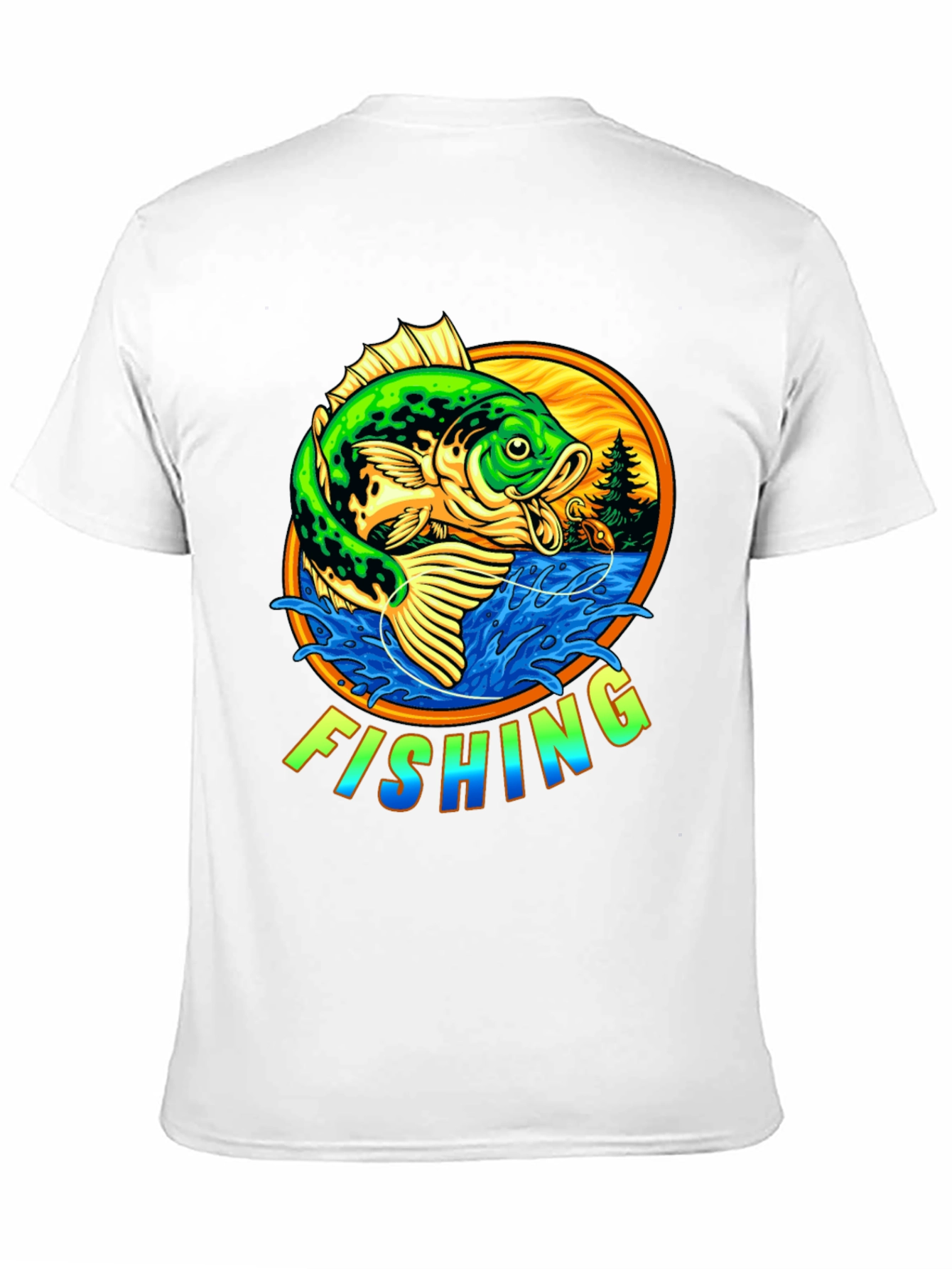 Fishing Graphic Tee - Bass Fish Design