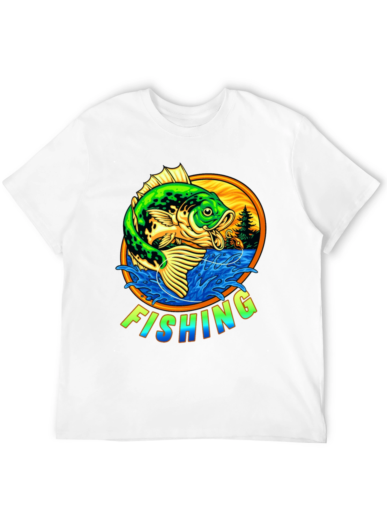 Fishing Graphic Tee - Bass Fish Design
