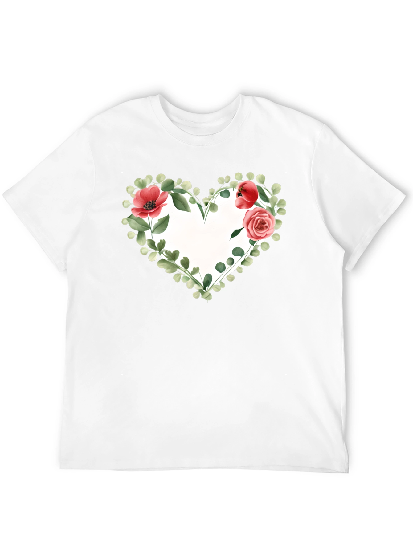 Floral Heart Graphic T-Shirt