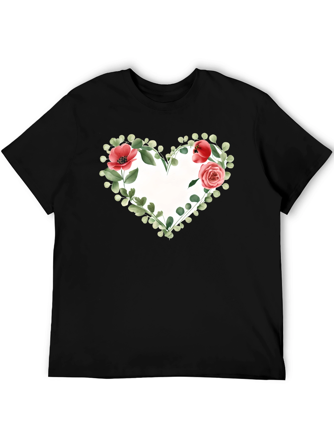 Floral Heart Graphic T-Shirt