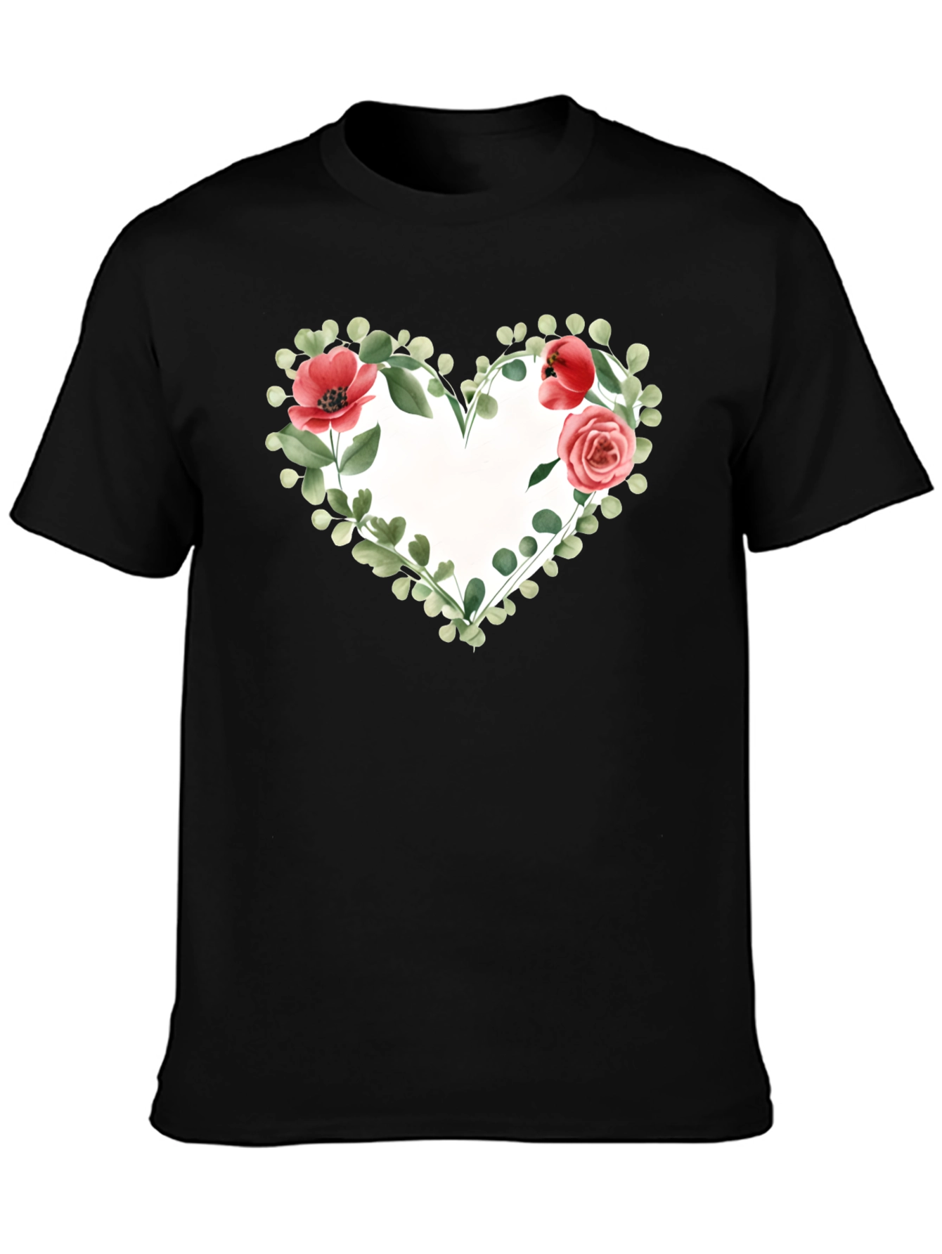 Floral Heart Graphic T-Shirt